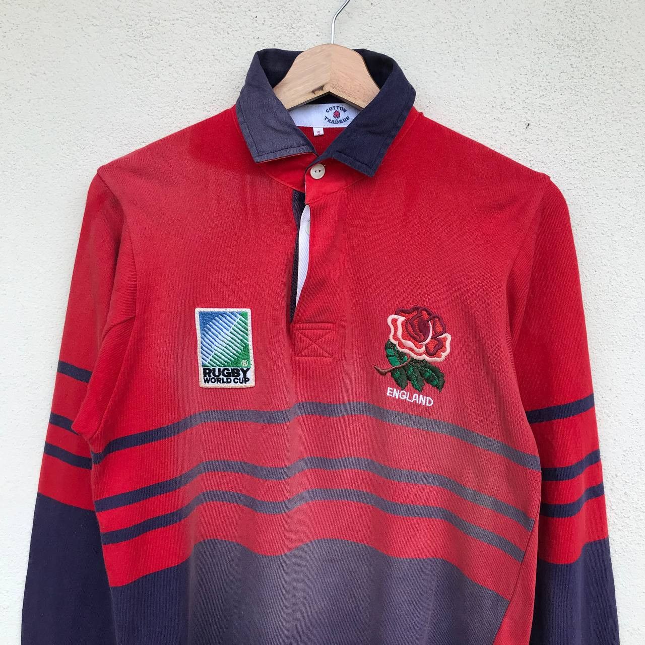Vintage VINTAGE RUGBY ENGLAND CLASSIC POLO FADED SMALL Size US S / EU 44-46 / 1 - 6 Thumbnail