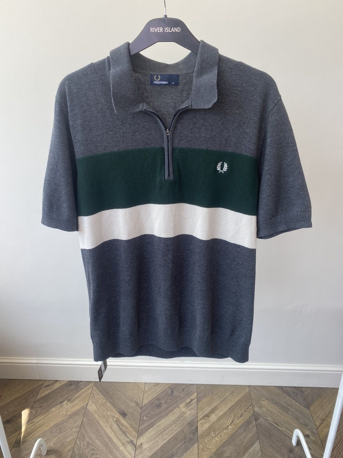 Fred Perry Vintage Fred Perry Panel Pique Zip-Neck Polo Shirt Size US XL / EU 56 / 4 - 1 Thumbnail