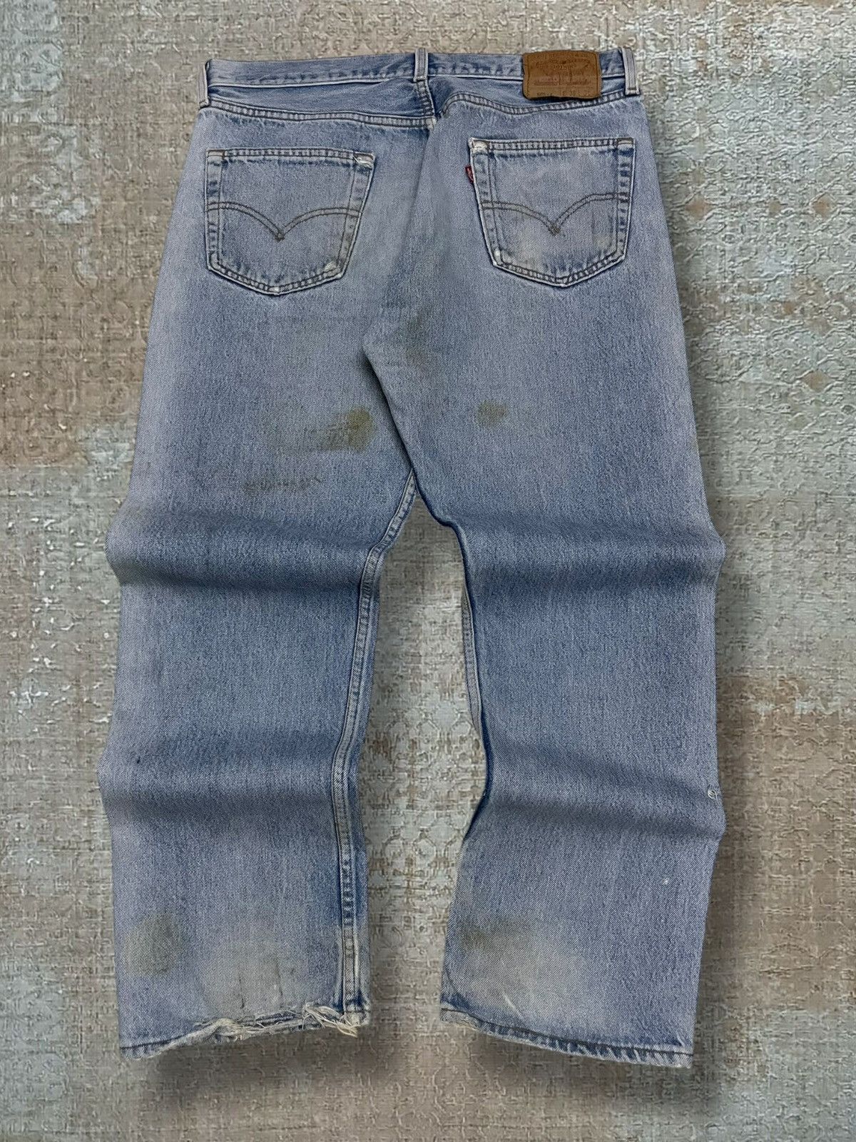 Levi's Vintage Clothing Vintage 1990s Designer Levis 501XX Distressed Classic Denim Size US 34 / EU 50 - 8 Thumbnail