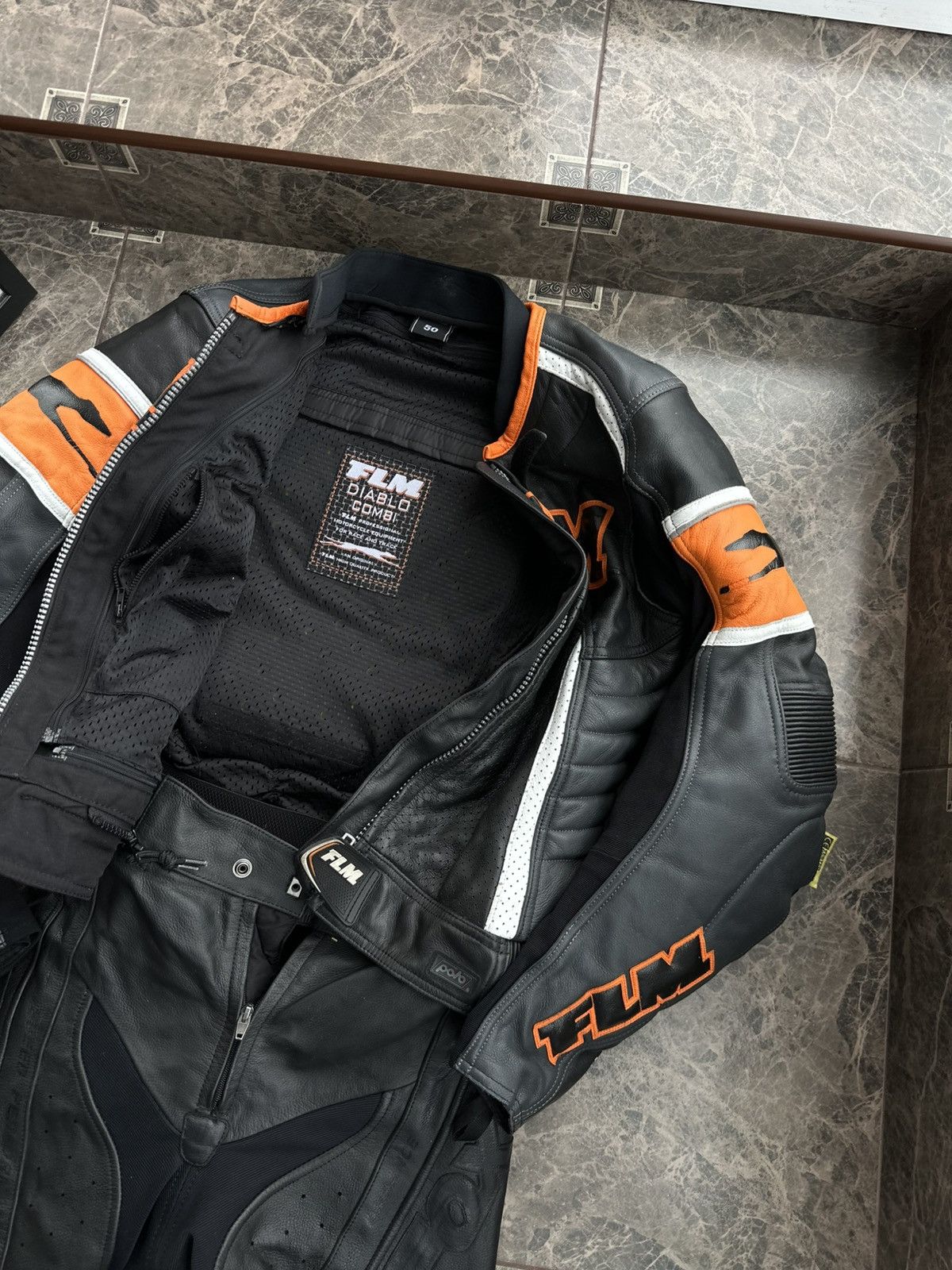 Other FLM Diablo One Piece Leather Motorcycle Racing Suit Men Size US 34 / EU 50 - 2 Thumbnail