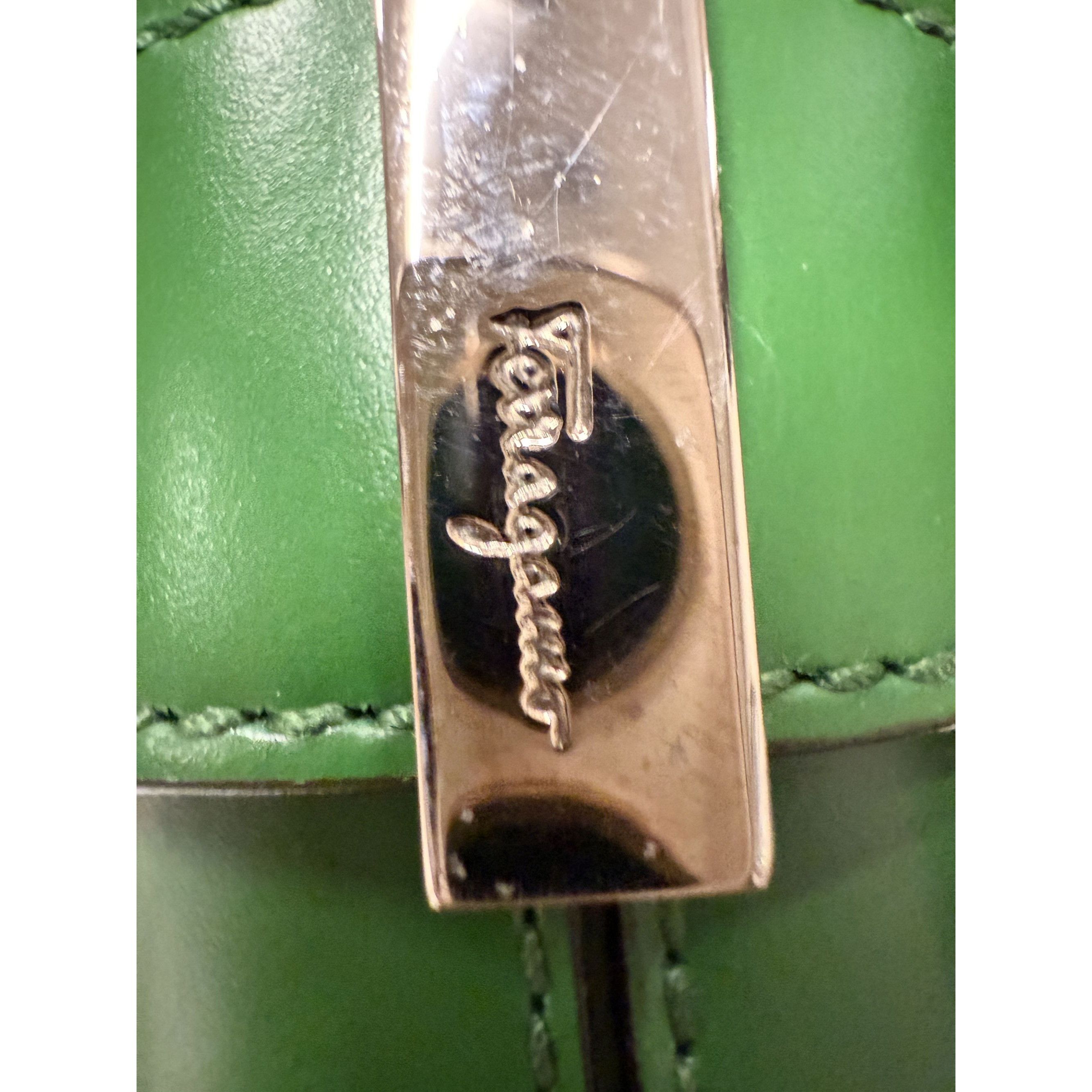 Salvatore Ferragamo Salvatore Ferragamo Green Leather Shoulder Bag With Silver B Size ONE SIZE - 7 Thumbnail