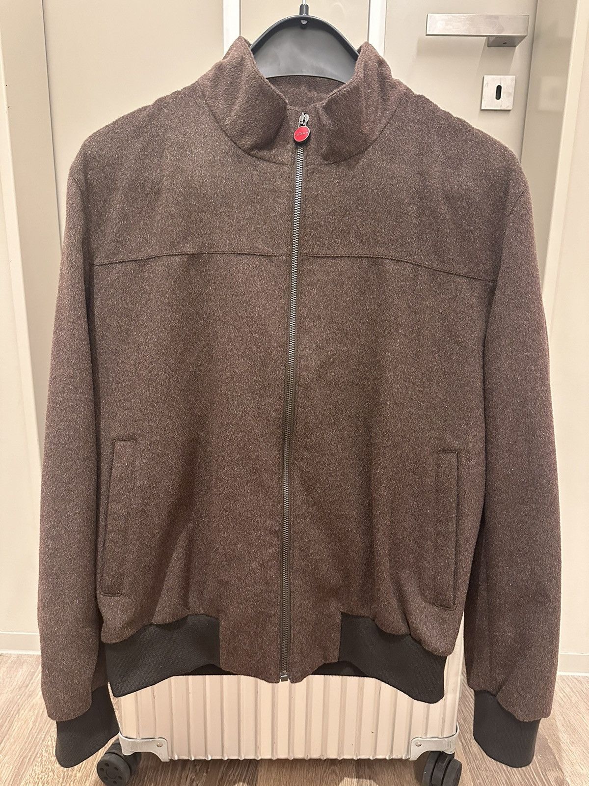 image of Kiton Cashmere Bomber Jacket Rrp 6500$ in Brown, Men's (Size Medium)
