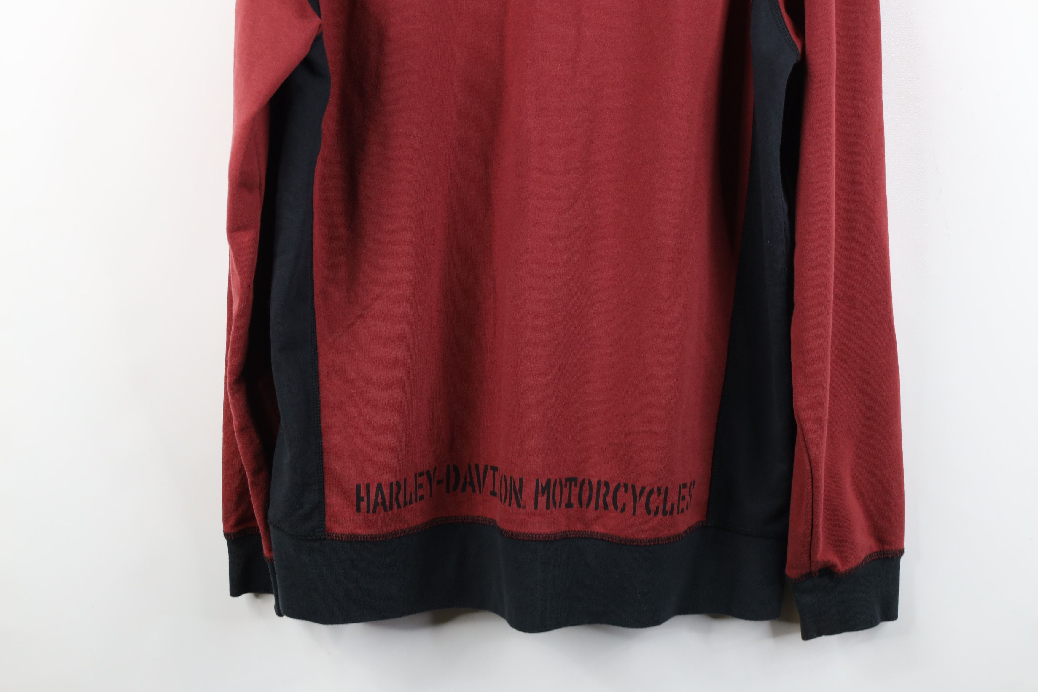 Harley Davidson Vintage Y2K Harley Davidson French Terry Hoodie Red Size US M / EU 48-50 / 2 - 14 Thumbnail