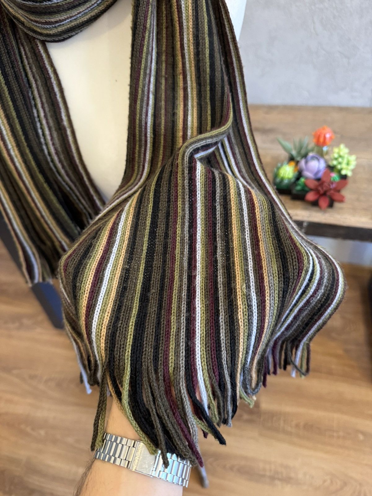 Vintage Vintage avant garde scarf wool 90s 00s if6was9 lgb skater Size ONE SIZE - 3 Thumbnail