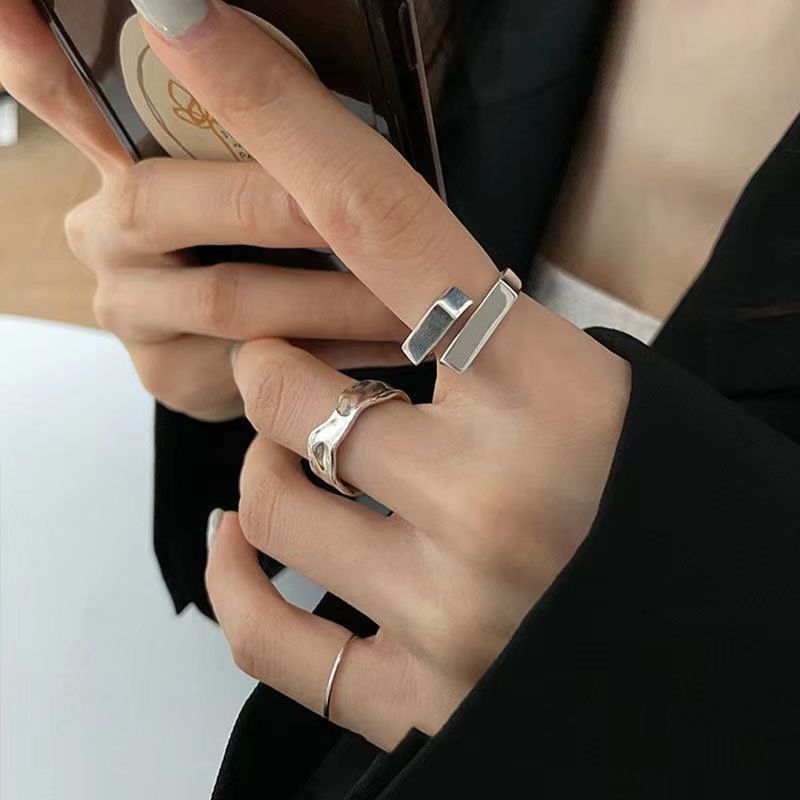 Jewelry Vibe Jewelry Rings Open Size Chrome Ring (Size 7-13) Size ONE SIZE - 1 Thumbnail