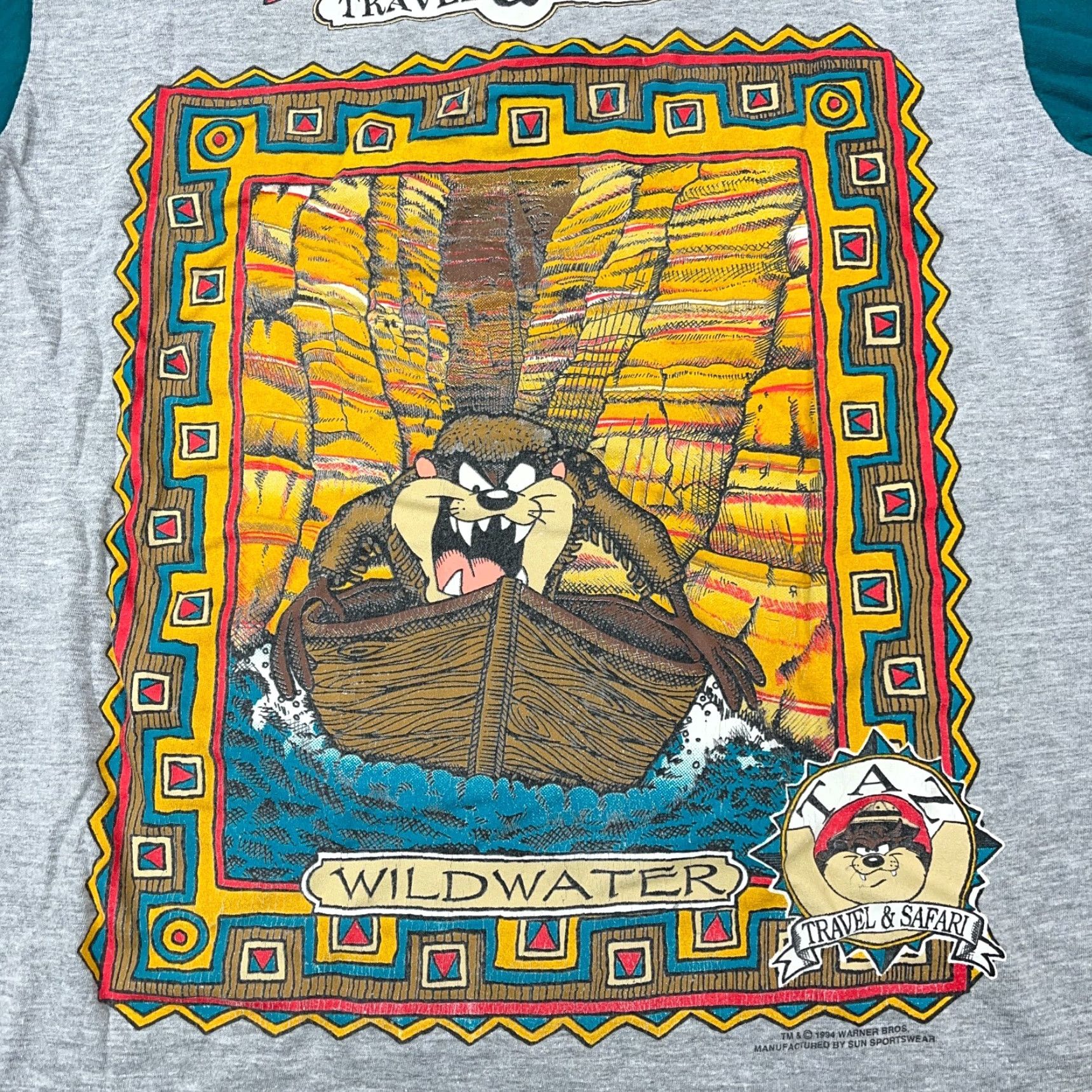 Vintage VINTAGE Sun Shirt Men M Gray 90s Looney Tunes Taz Henley Tasmanian Devil Graphic Print Logo Cotton Knit Short Sleeve Vintage Classic Grunge 90s Mens Size US M / EU 48-50 / 2 - 4 Thumbnail