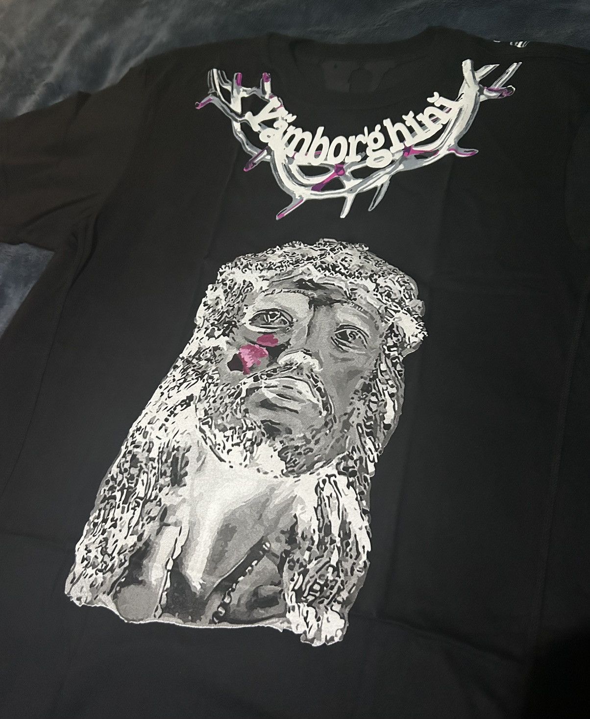 A$AP Rocky × Vlone Vlone x Yam’s Day Jesus Piece Black T-Shirt XL Size US XL / EU 56 / 4 - 2 Thumbnail