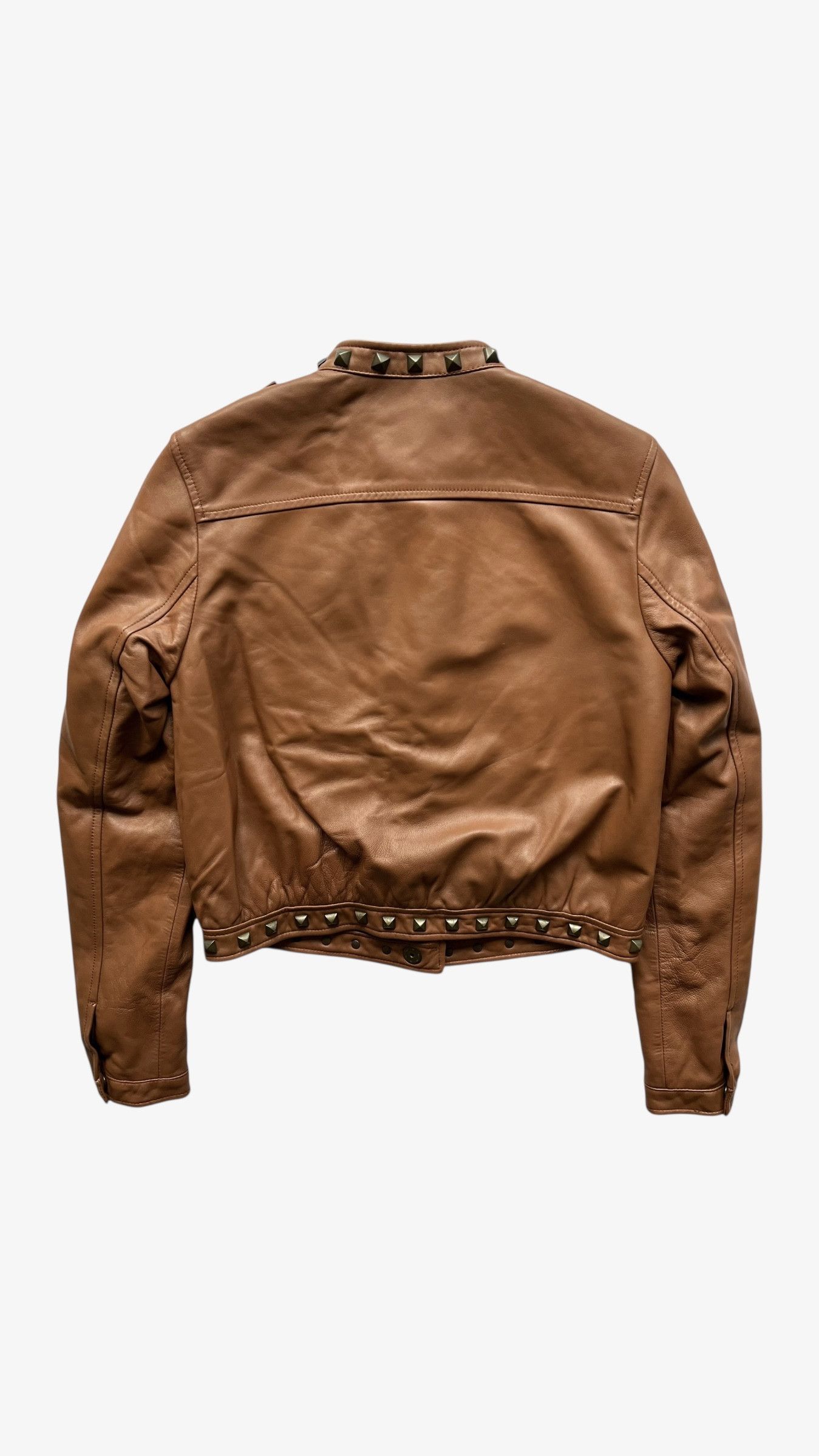 Moschino Vintage Y2K Women's Moschino Studded Leather Biker Jacket Size S / US 4 / IT 40 - 3 Thumbnail
