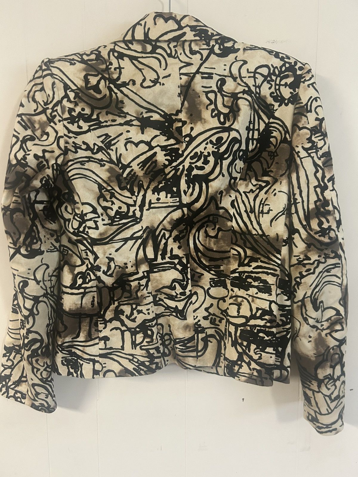 Other Betty Barlay Blazer, M, Brown/Black Velvet Abstract Pattern Size M / US 6-8 / IT 42-44 - 9 Thumbnail