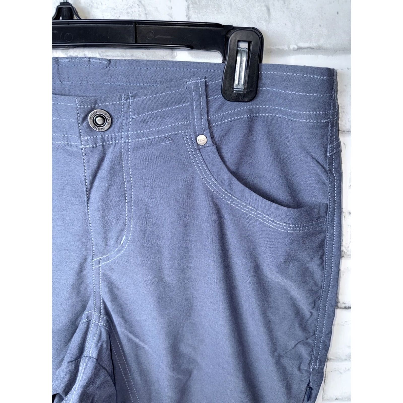 Vintage Kuhl Pants Womens 10 Blue Nylon Hiking Pocket Regular Inseam 31.5in Casual Travel Summer Fall Spring Sportswear Size 32" / US 10 / IT 46 - 3 Thumbnail