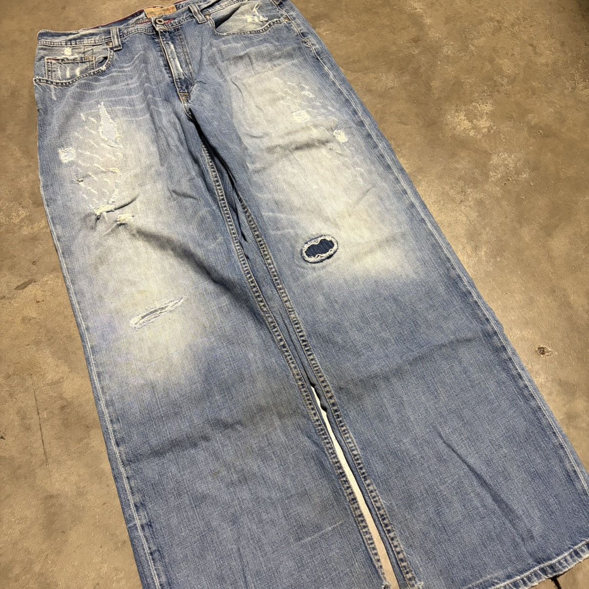 Ariat Vintage BKE San Antonio Bootcut Jeans Faded Distressed Patch Size US 36 / EU 52 - 4 Thumbnail