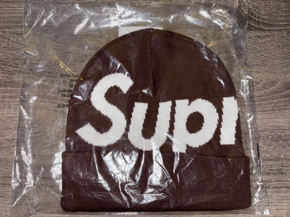 Supreme Supreme Big Logo Beanie FW25 Brown Size ONE SIZE - 2 Thumbnail