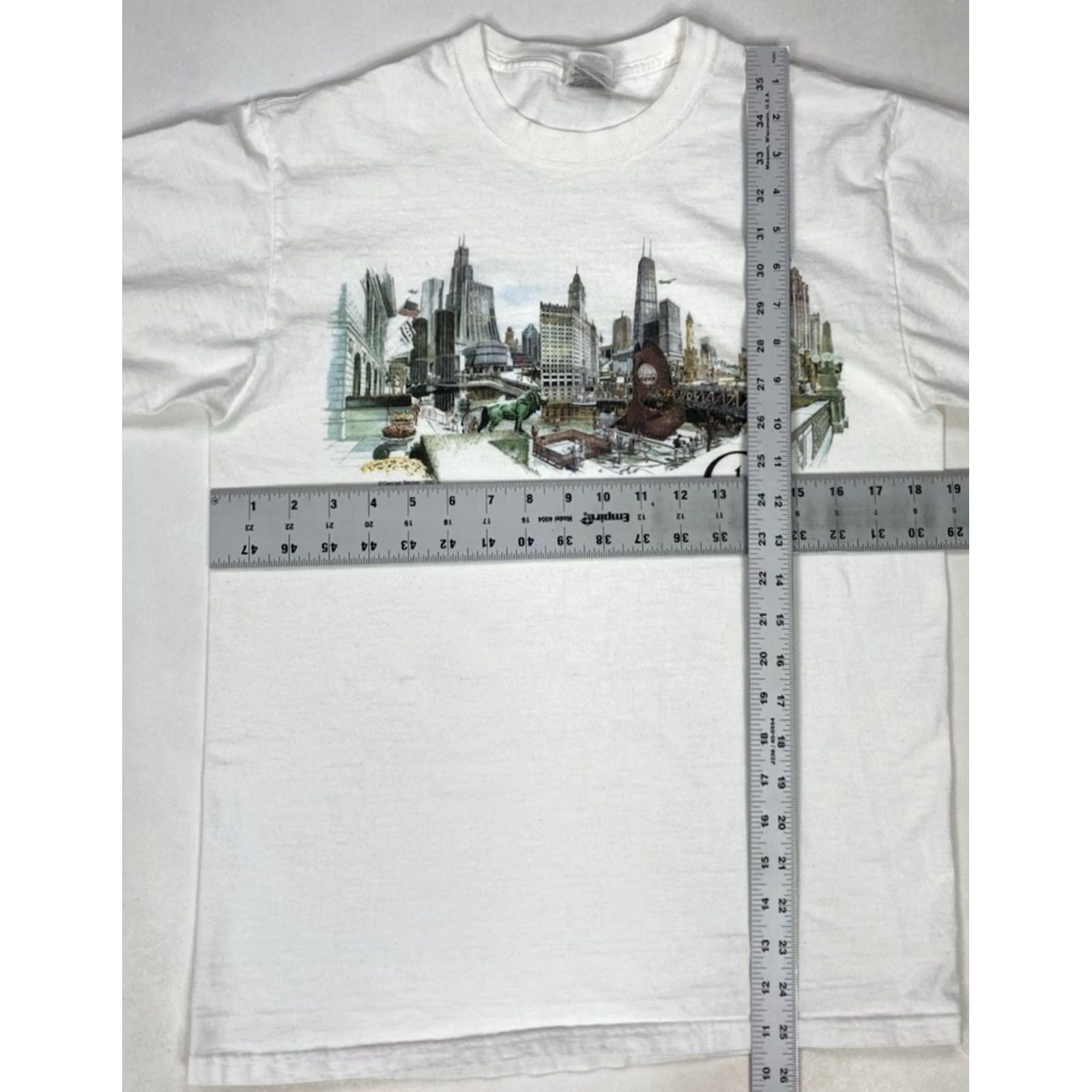 Fruit Of The Loom VINTAGE Chicago City Graphic T-shirt Women Medium White Short Sleeve Nike Size M / US 6-8 / IT 42-44 - 6 Thumbnail