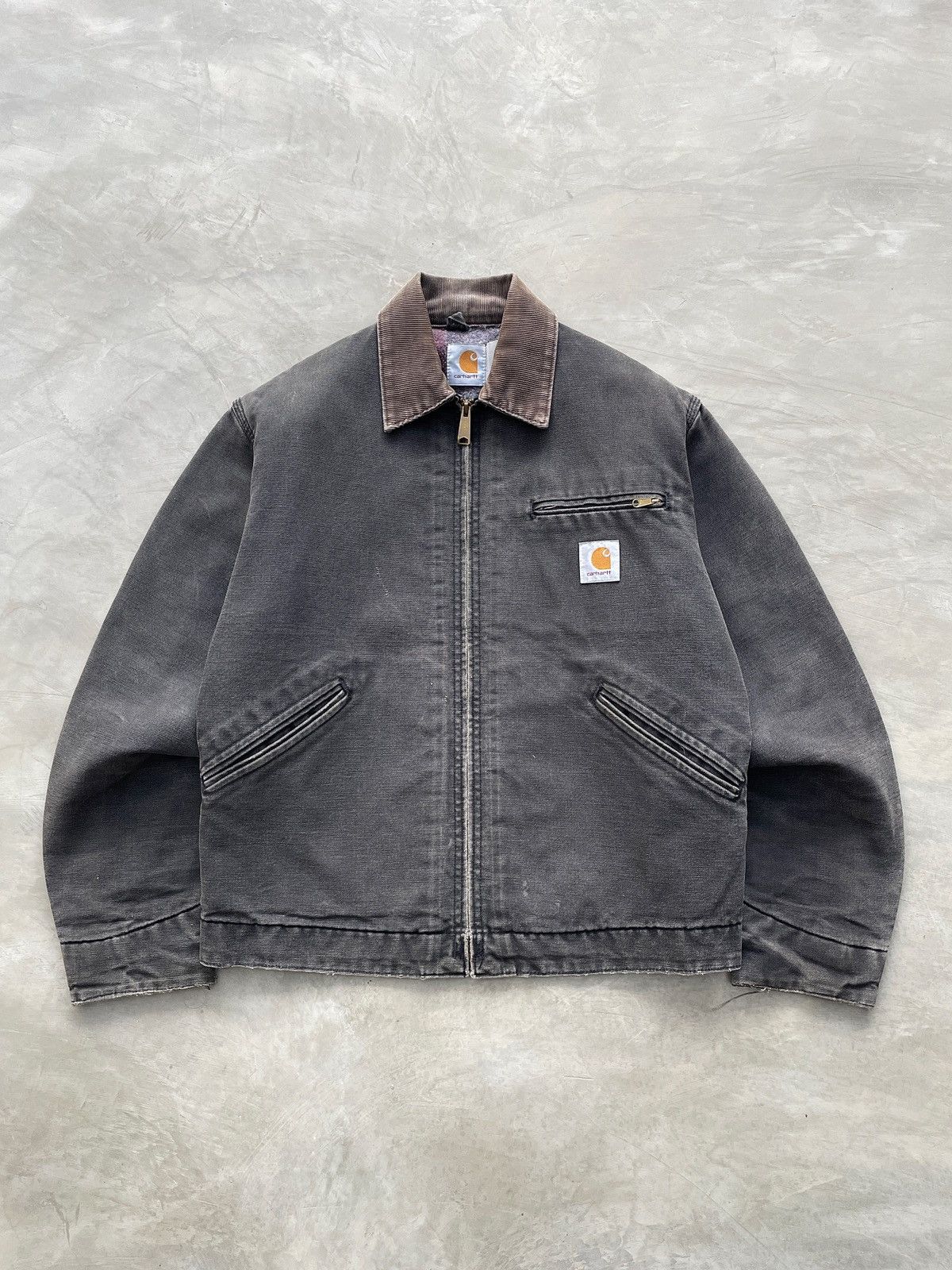 ジャケット・アウター 90s Carhartt Detroit JB105 Size 40 (M) Carhartt × Vintage 1990s Faded Black — Vintage Carhartt Detroit