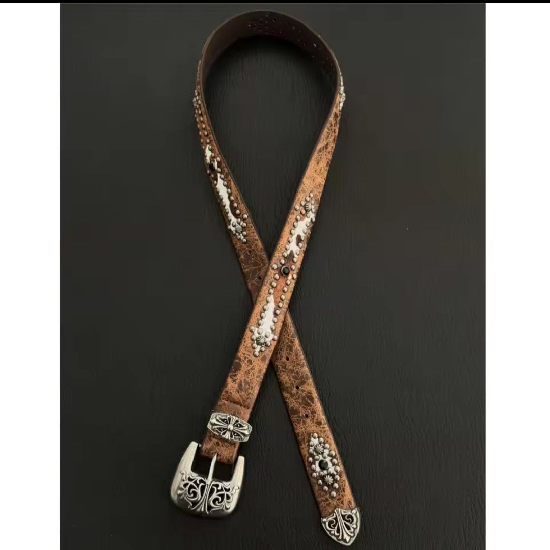 Other Distressed Metal Carved Belt Size ONE SIZE - 5 Thumbnail