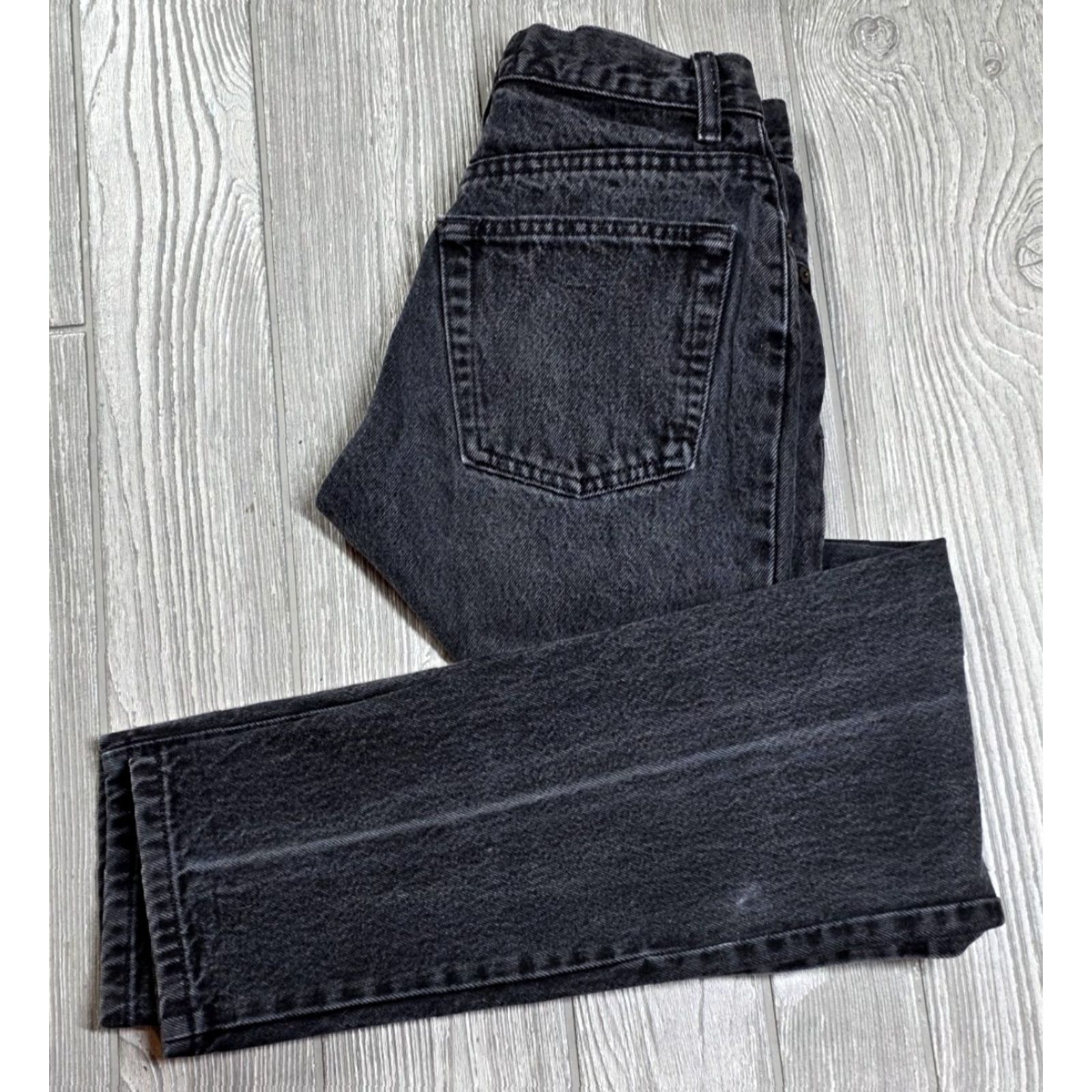 Gap Gap Jeans 27x31 Slim High Rise Black Stonewash 90s Mom Jeans 8 Long USA Womens Size 30" / US 8 / IT 44 - 2 Thumbnail