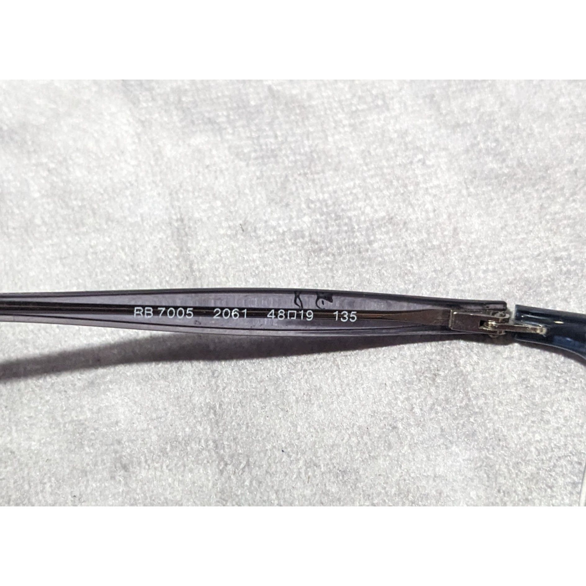 RayBan Ray Ban RB7005 2061 Blue Half Rim Glasses Frames Size ONE SIZE - 6 Thumbnail