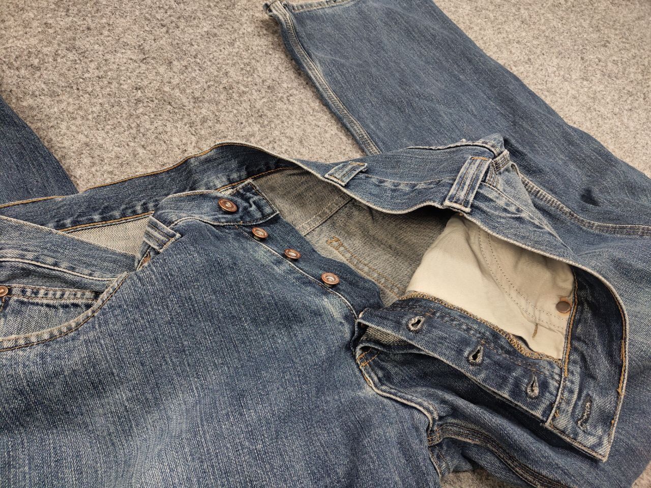 Carhartt Vintage 90's USA Carhartt Retro Distressed Faded Denim Jeans Size US 34 / EU 50 - 14 Thumbnail