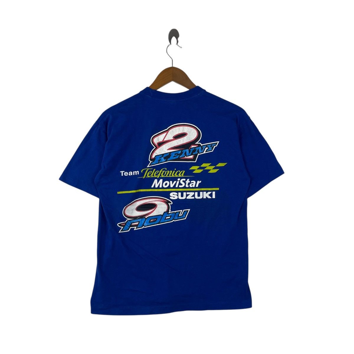 Vintage Vintage Telefonica Movistar Suzuki Racing Team Tee Shirt Size US L / EU 52-54 / 3 - 1 Thumbnail