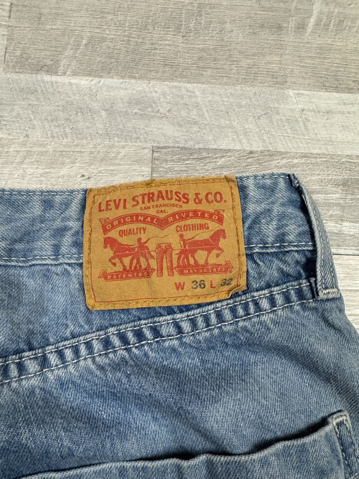 Levi's Crazy Vintage Y2K Baggy Levis Carpenter Washed Faded Denim Size US 36 / EU 52 - 8 Thumbnail