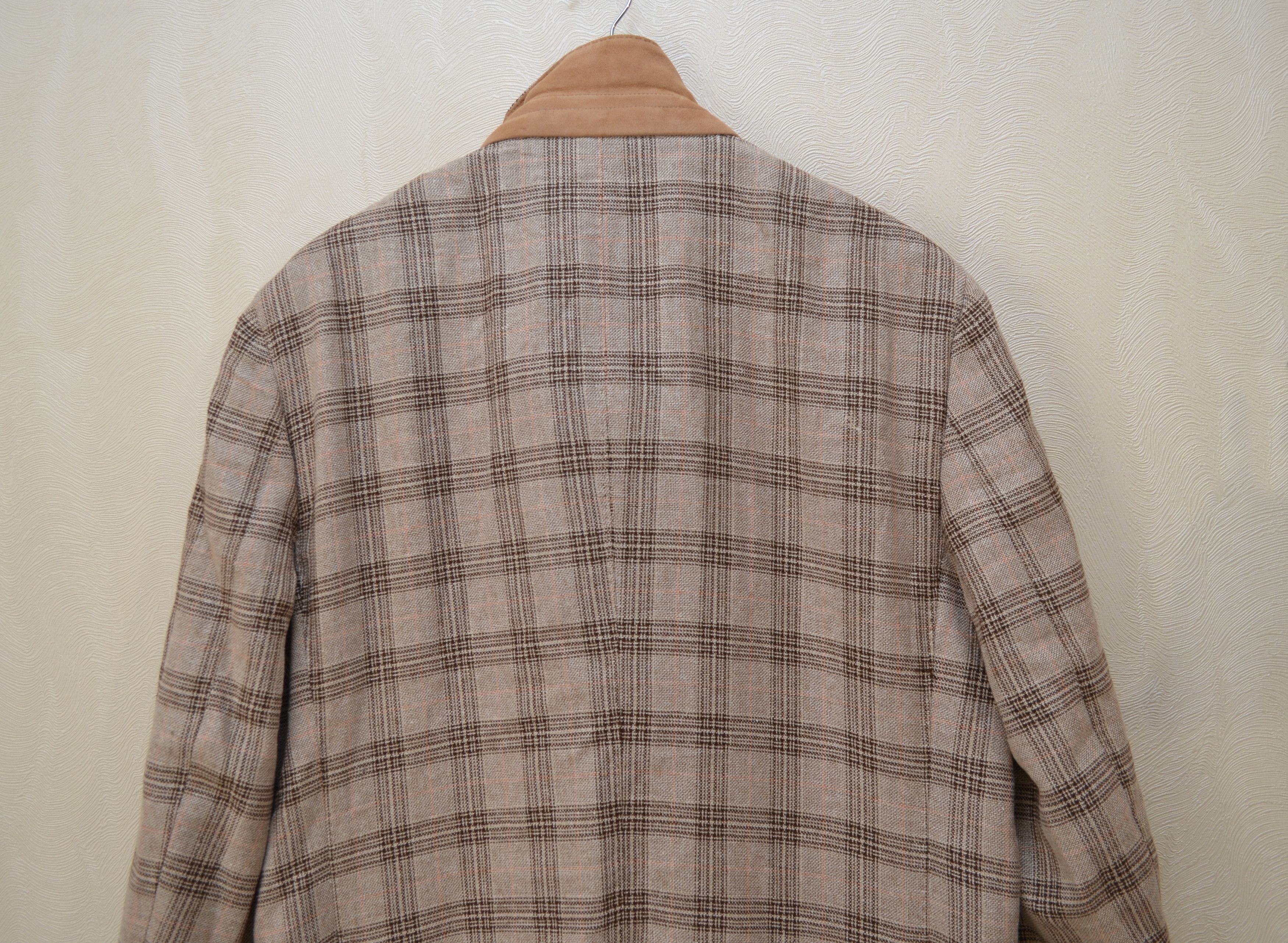 Designer × Faconnable Faconnable Blazer Jacket Unlined Check Wool EU58 US48 Size 48R - 8 Thumbnail