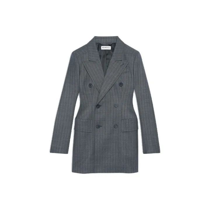 Balenciaga Balenciaga SS22 Hourglass Gray Blazer for Women 0079-2507 Size M / US 6-8 / IT 42-44 - 1 Thumbnail