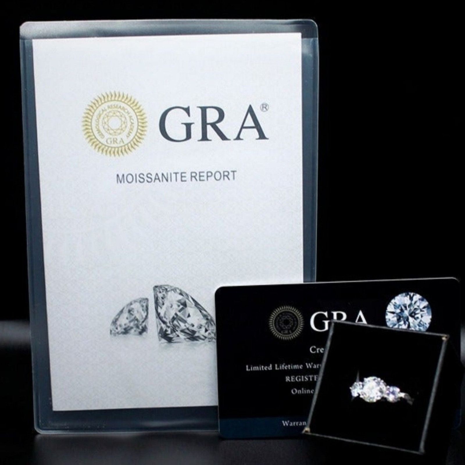 Other 2 CT Moissanite Three-Stone Engagement Ring 925 6 Size ONE SIZE - 8 Thumbnail