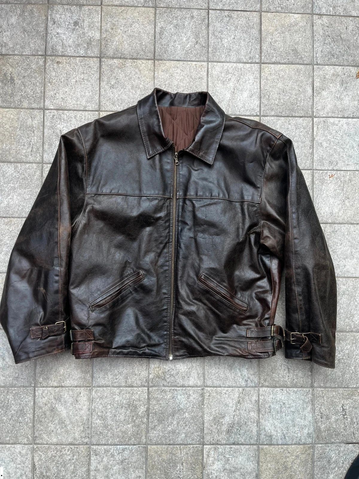 Other Super Rare Real leather double Buckle Jacket Size US L / EU 52-54 / 3 - 4 Thumbnail