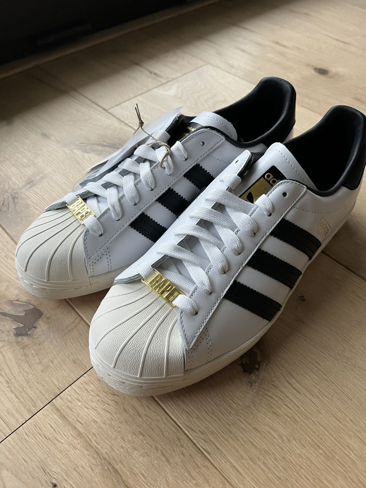 Adidas × Bape adidas Superstar 80s BAPE-Exclusive White Black_Deadstock Size US 7 / EU 40 - 13 Thumbnail