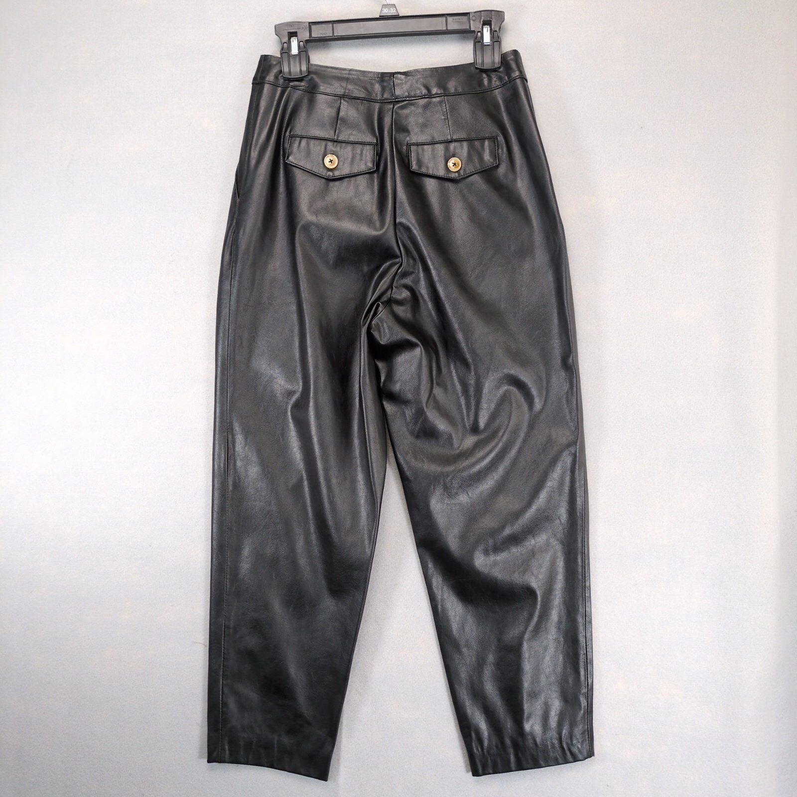 BLANKNYC Blank NYC Women's 28 Faux Leather Pleated High Waist Pants Size 28" / US 6 / IT 42 - 2 Thumbnail