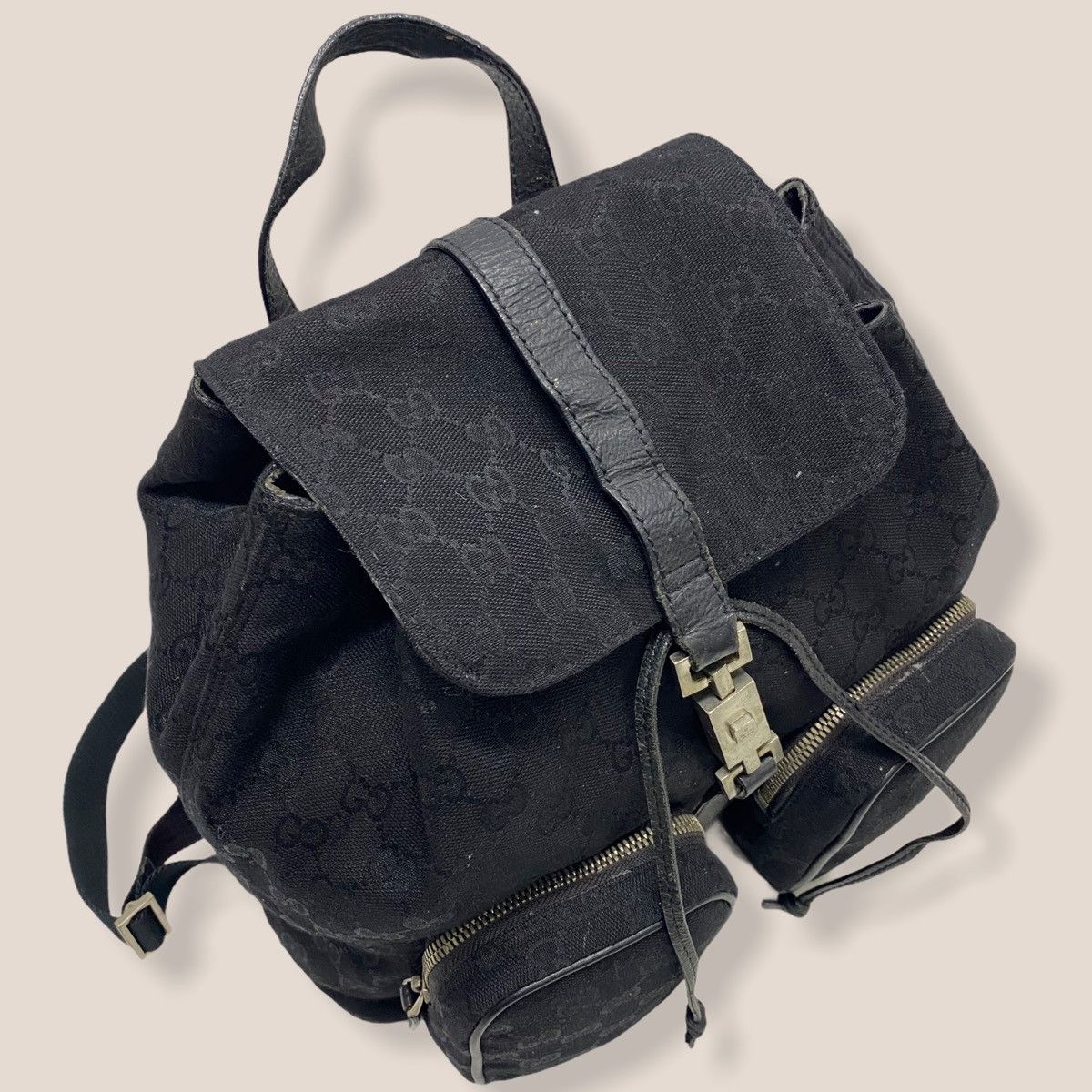 Gucci ‼️LASTDROP‼️ AUTHENTIC GUCCI GG JACKIE CANVAS BACKPACK Size ONE SIZE - 5 Thumbnail