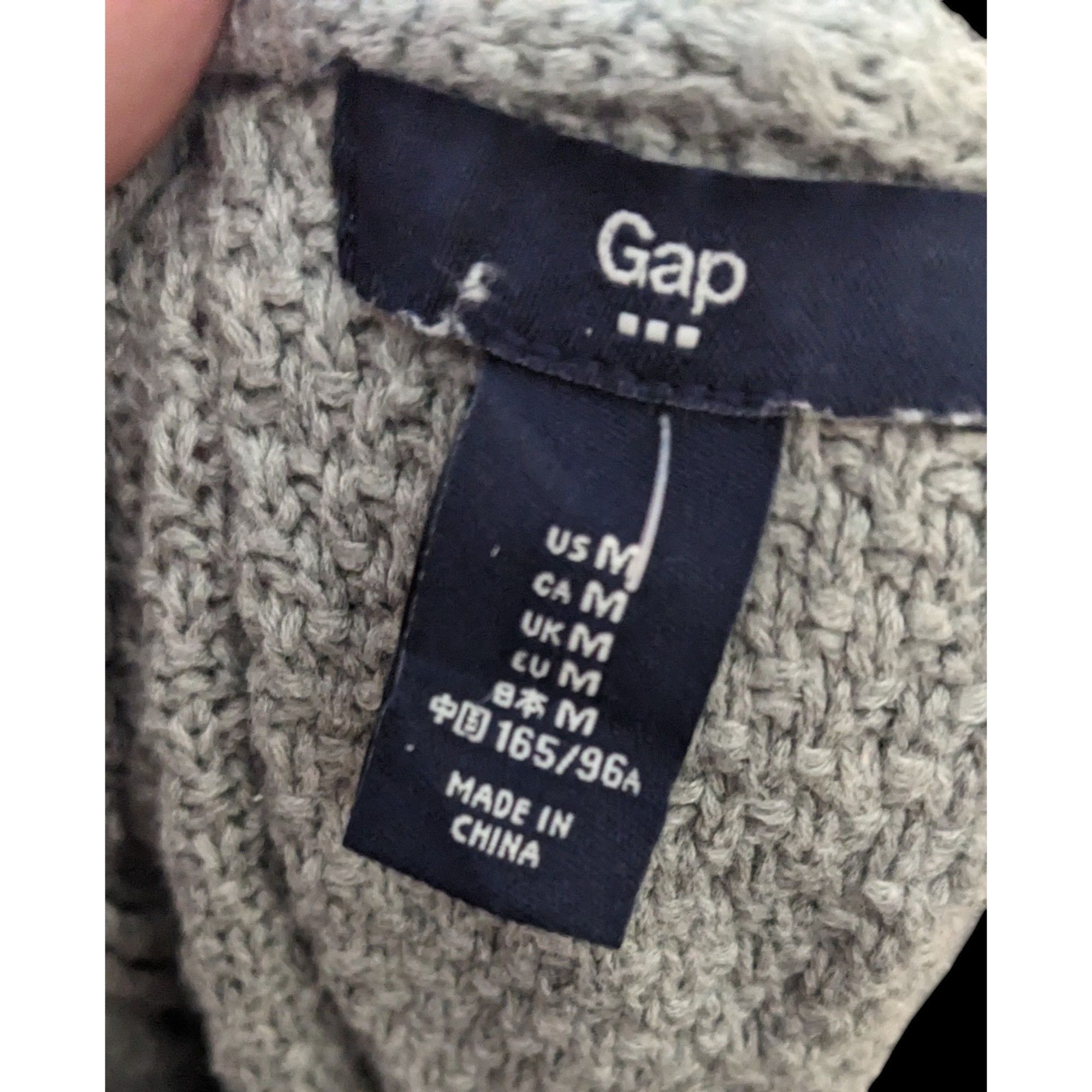 Gap Gap Grey Preppy Cotton Pleat Back Sweater Size M / US 6-8 / IT 42-44 - 3 Thumbnail