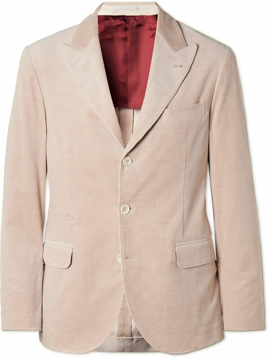 Brunello Cucinelli o1y0526 Single-breasted Blazer in Beige Size US M / EU 48-50 / 2 - 1 Thumbnail