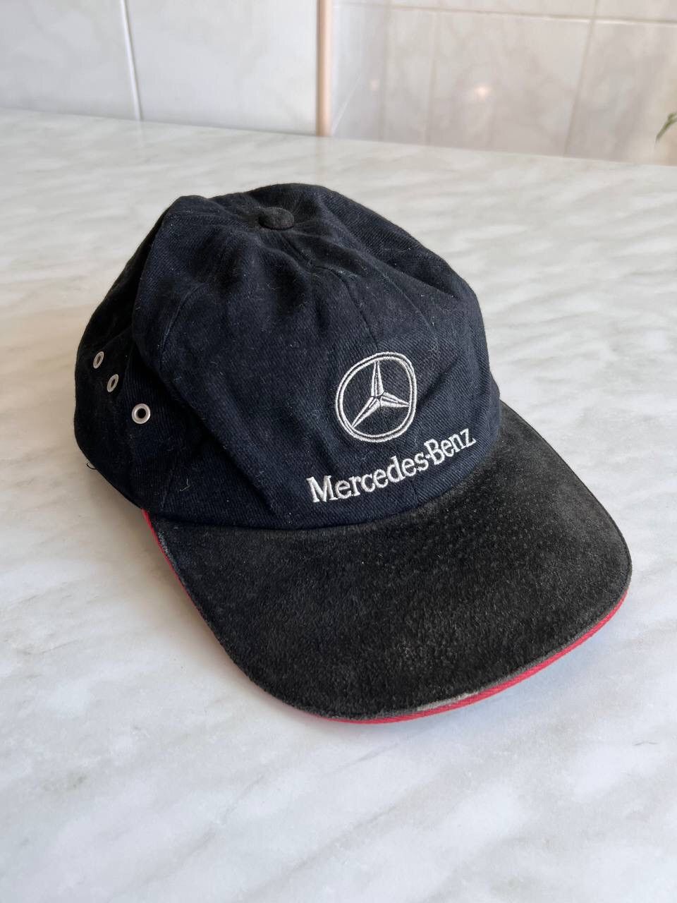 Mercedes-Benz × Vintage Vintage 90s Mercedes Benz Black Racing Logo Rare Archive Cap Size ONE SIZE - 2 Thumbnail