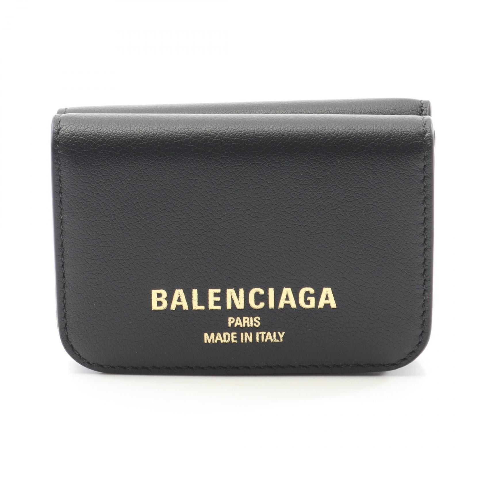 Balenciaga Balenciaga Balenciaga Trifold Wallet Leather Wallet Leather Short Wallet 8109042ABGH1000 Size ONE SIZE - 1 Thumbnail
