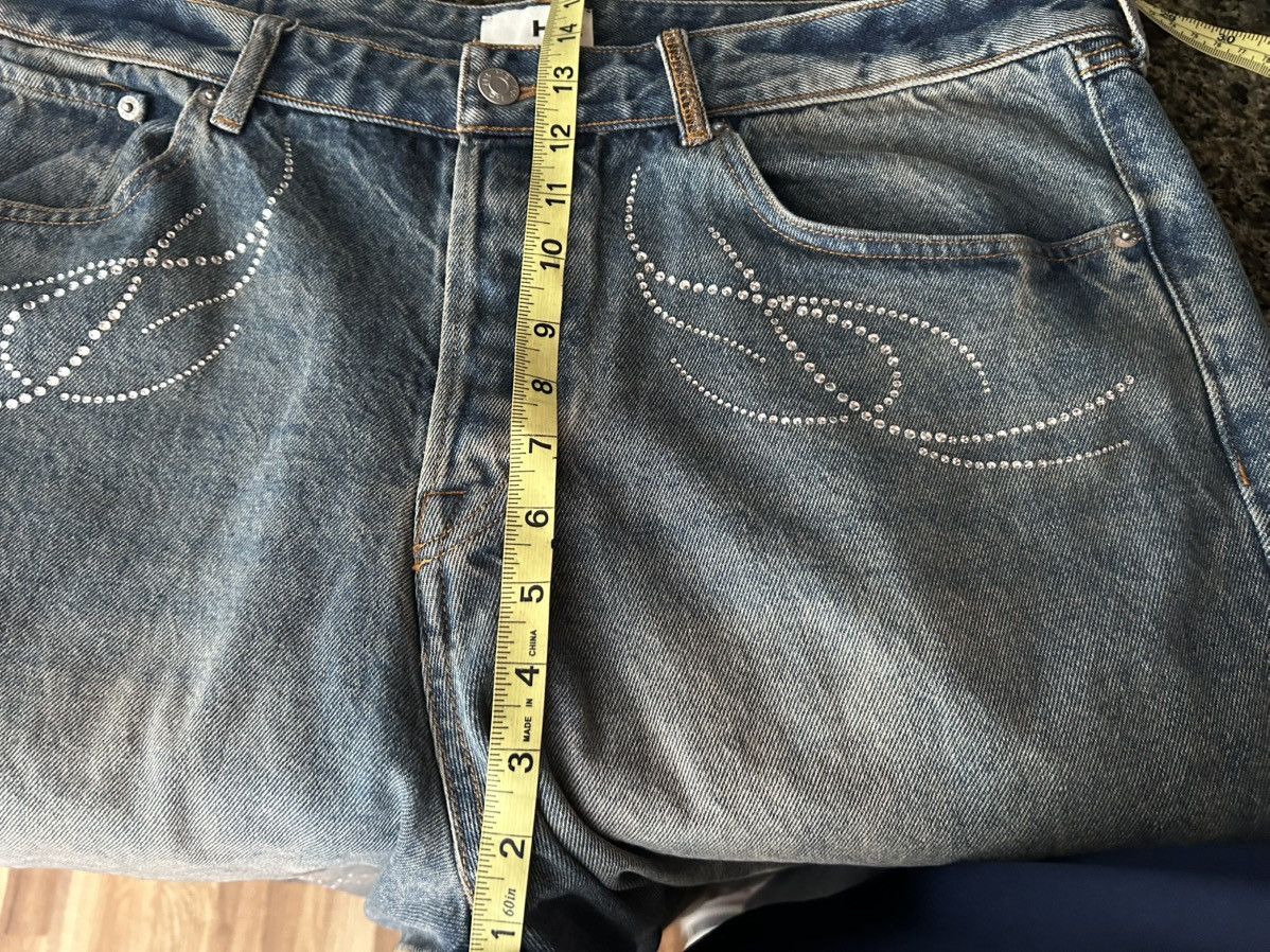 Heron Preston Heron Preston H2 Rhinestone Baggy Denim Jeans Size 36 x 32 Size US 36 / EU 52 - 7 Thumbnail