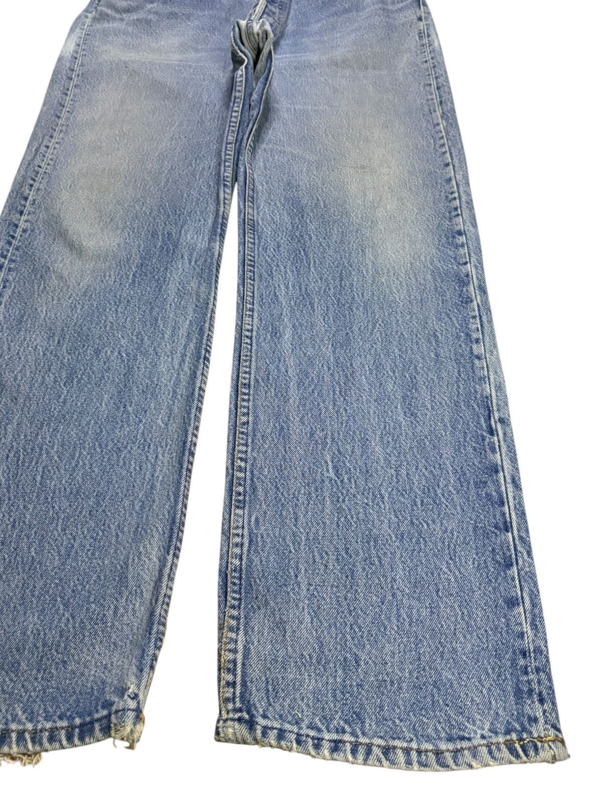 LVC × Levi's × Levi's Vintage Clothing Vintage 90s Levis Button S Mud Wash Distressed Rip Jeans Size US 33 - 7 Thumbnail