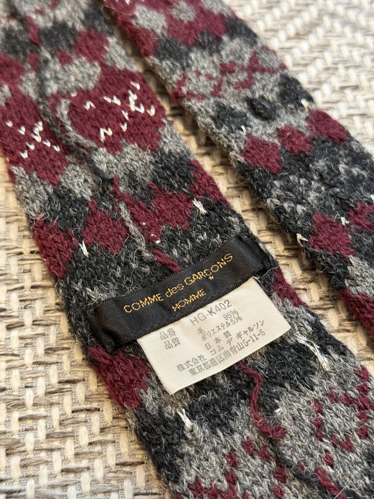 Comme des Garcons Homme COMME des GARÇONS HOMME Nep Jacquard Knit Tie Size ONE SIZE - 4 Thumbnail
