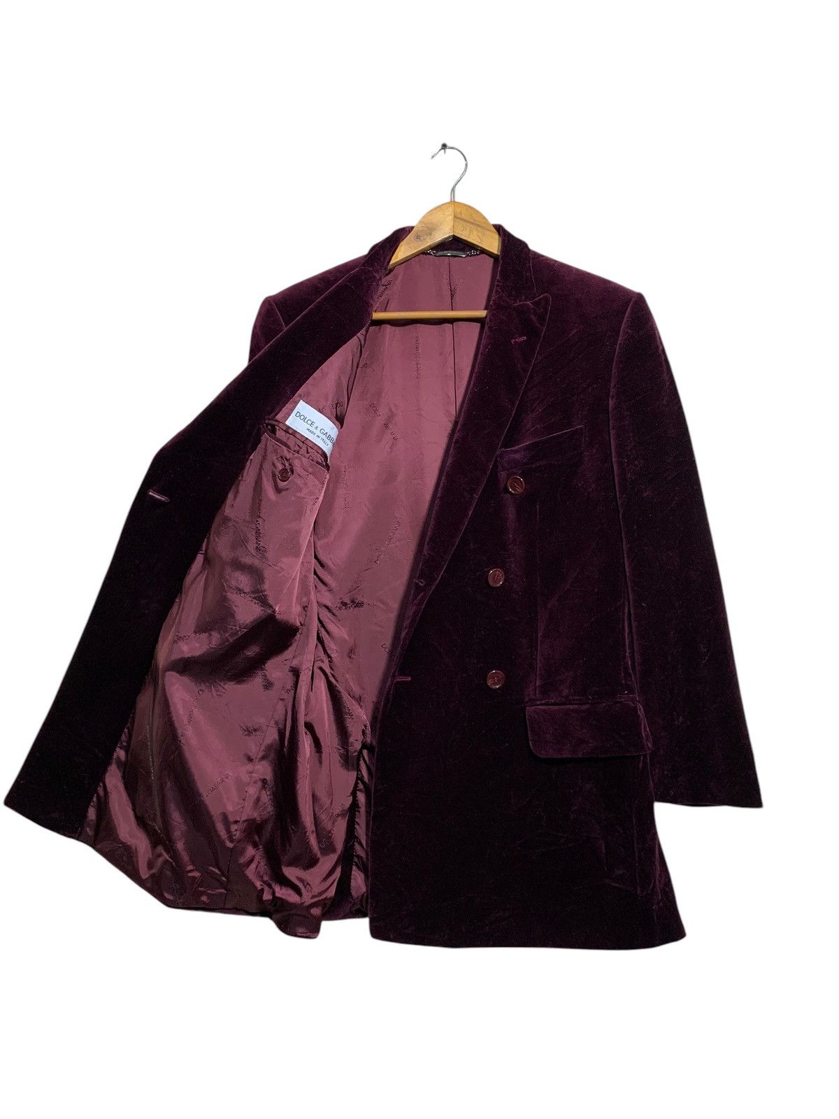 Dolce & Gabbana 🔥D&G ITALY RED VELVET MENS CASUAL JACKETS Size US M / EU 48-50 / 2 - 1 Thumbnail