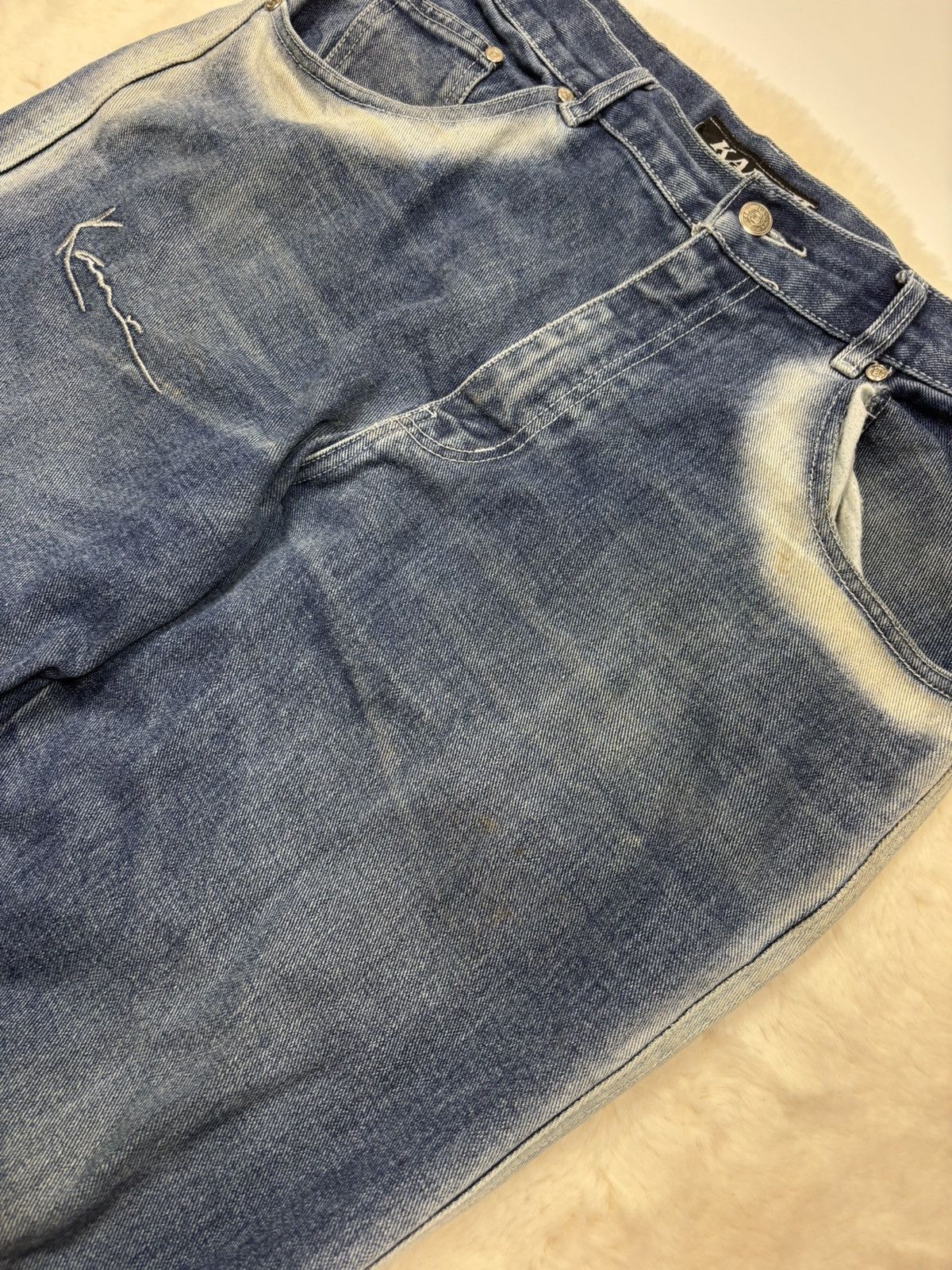 Karl Kani × Vintage Karl Kani Vintage Baggy Jeans With Acid Wash Rare Y2K Style Size US 34 / EU 50 - 17 Thumbnail