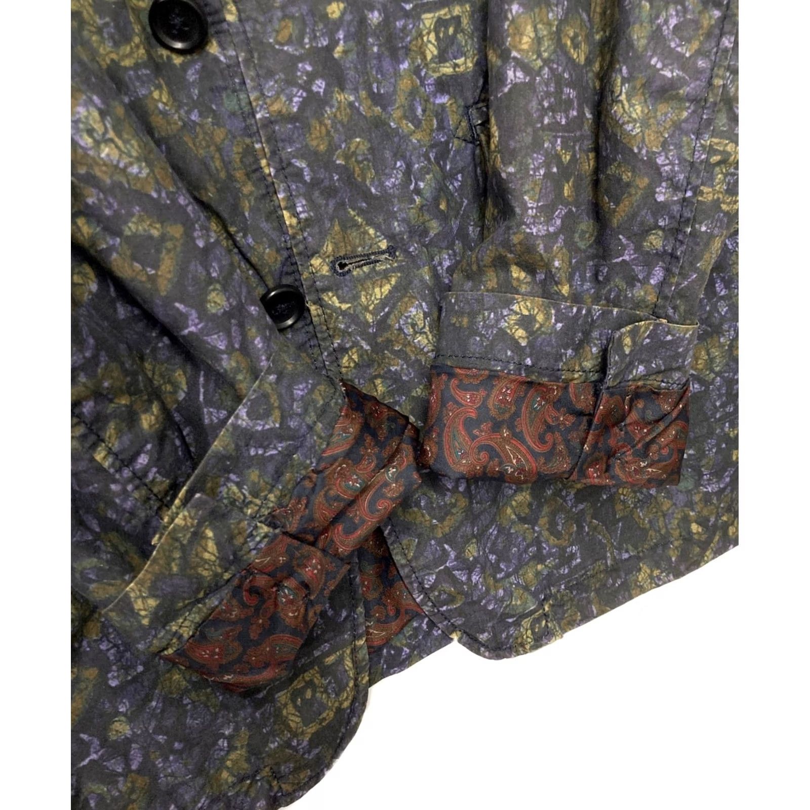 Engineered Garments Engineered Garments Jacket Paisley Inner Tailored Jacket Navy Patterned Cotton S M Mens Tailored Jacket Size US S / EU 44-46 / 1 - 5 Thumbnail