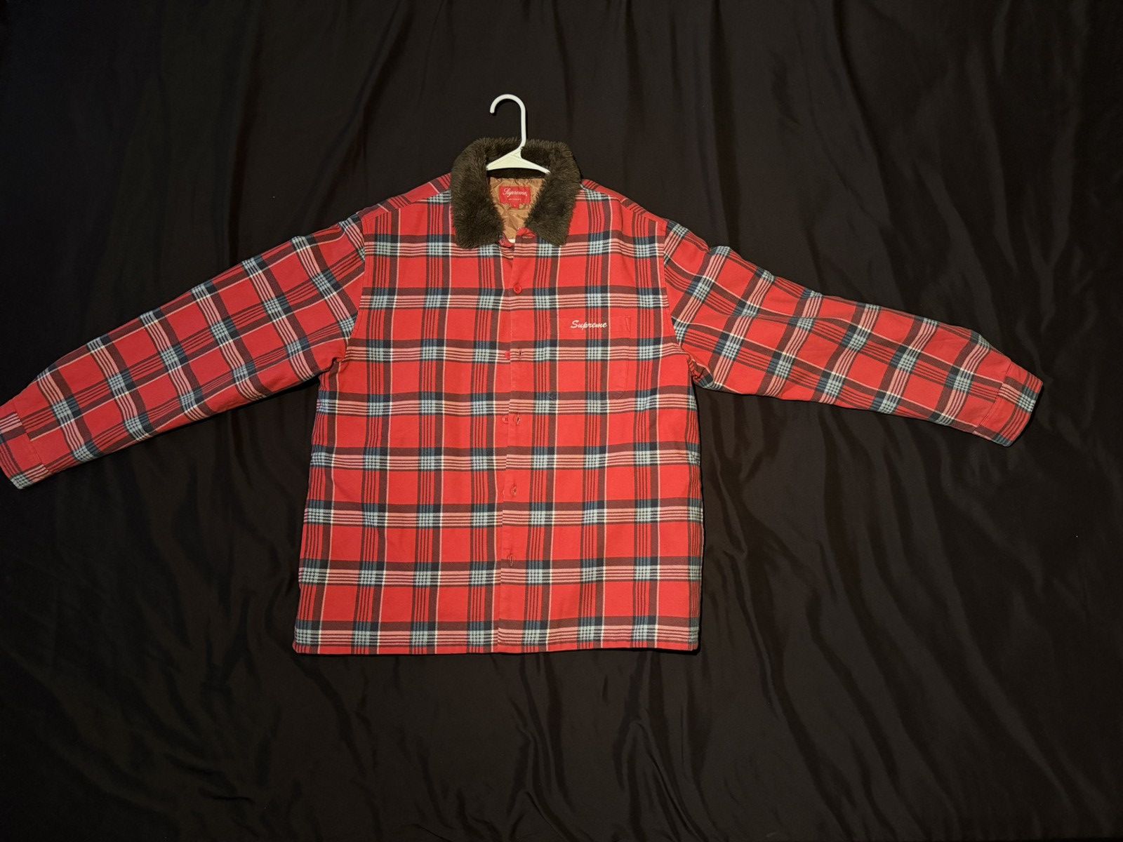 Other Supreme Faux Fur Collar Flannel Shirt Size US L / EU 52-54 / 3 - 1 Thumbnail