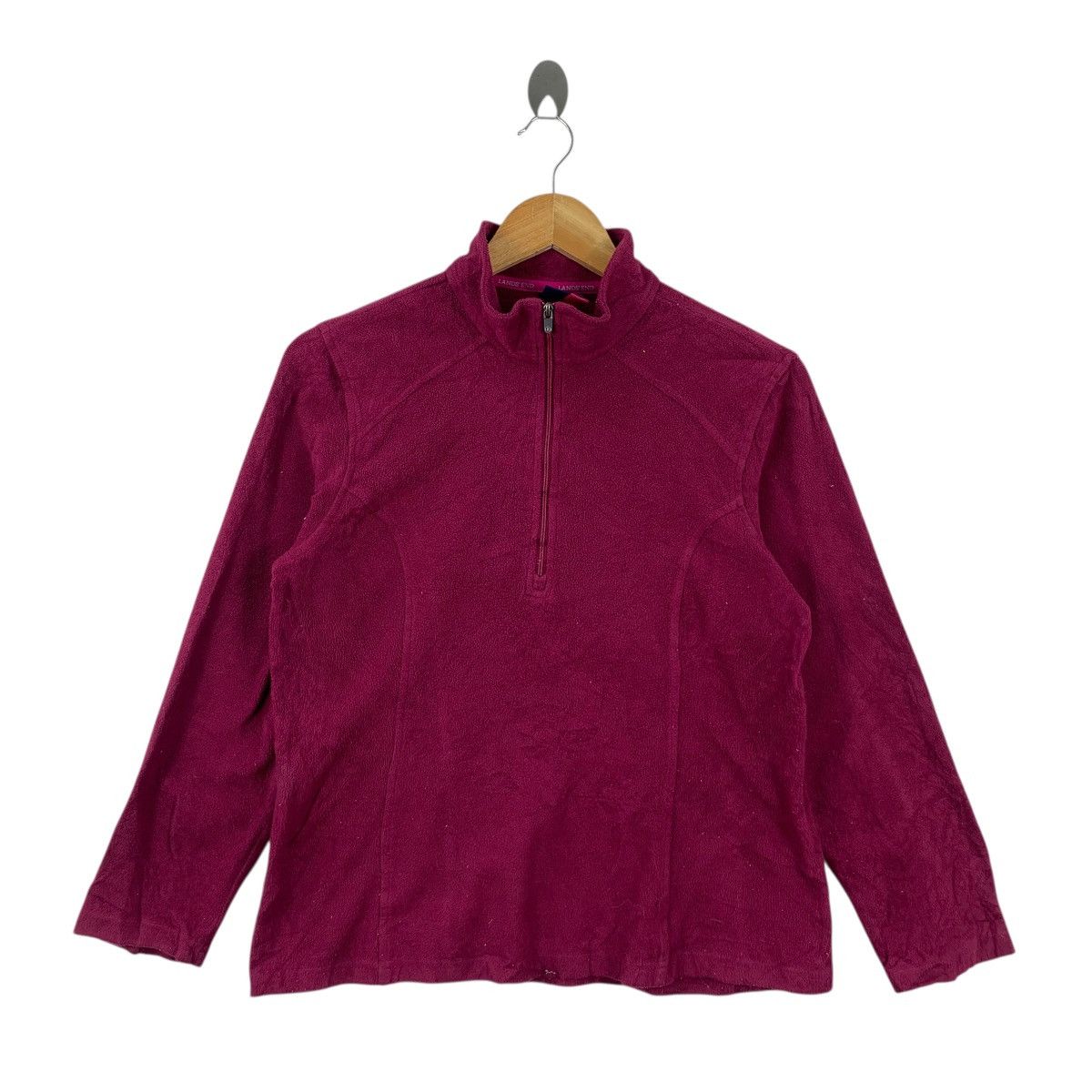 Lands' End Vintage LANDS’ END x POLARTEC Half Zipper Fleece Jacket Size M / US 6-8 / IT 42-44 - 3 Thumbnail