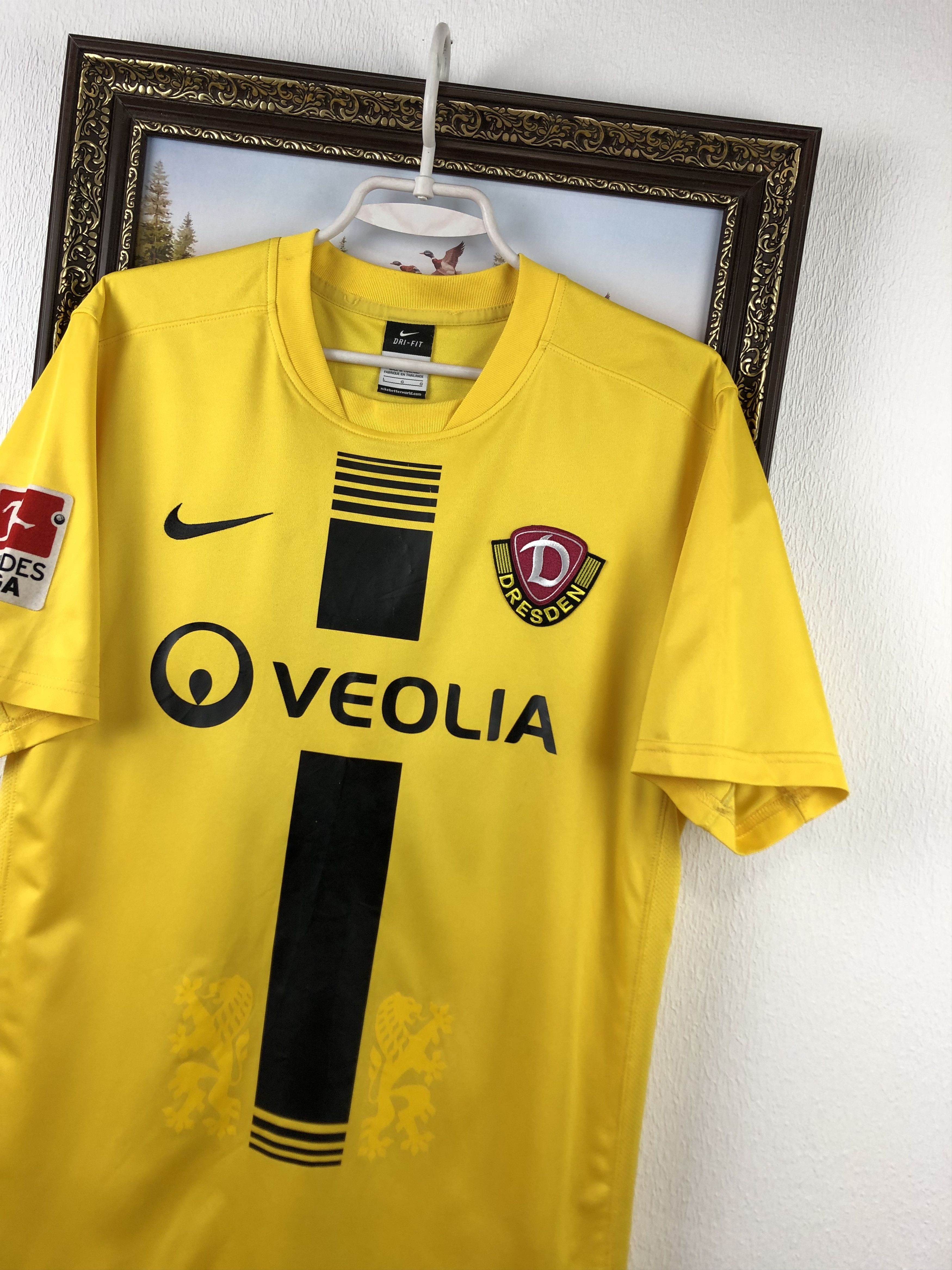 Nike Dynamo Dresden shirt Soccer #25 Koch Jersey Player Issue Size US L / EU 52-54 / 3 - 6 Thumbnail