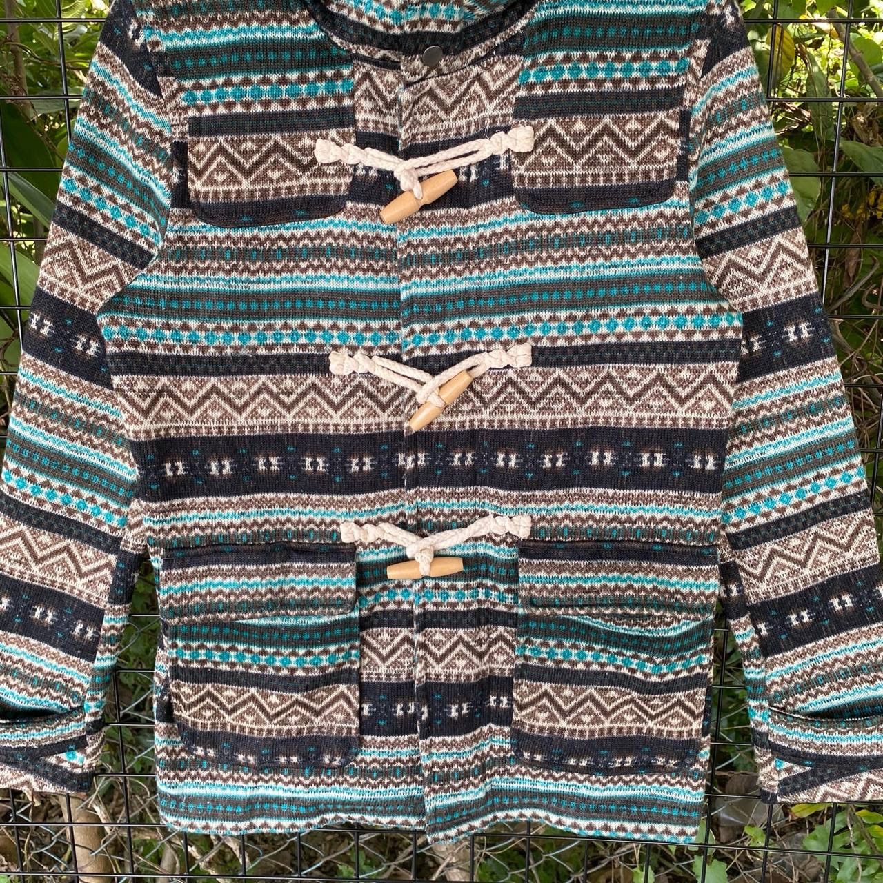 Japanese Brand × Vintage Vtg Japan Navajo Hoodies Duffle Jacket Size M / US 6-8 / IT 42-44 - 3 Thumbnail