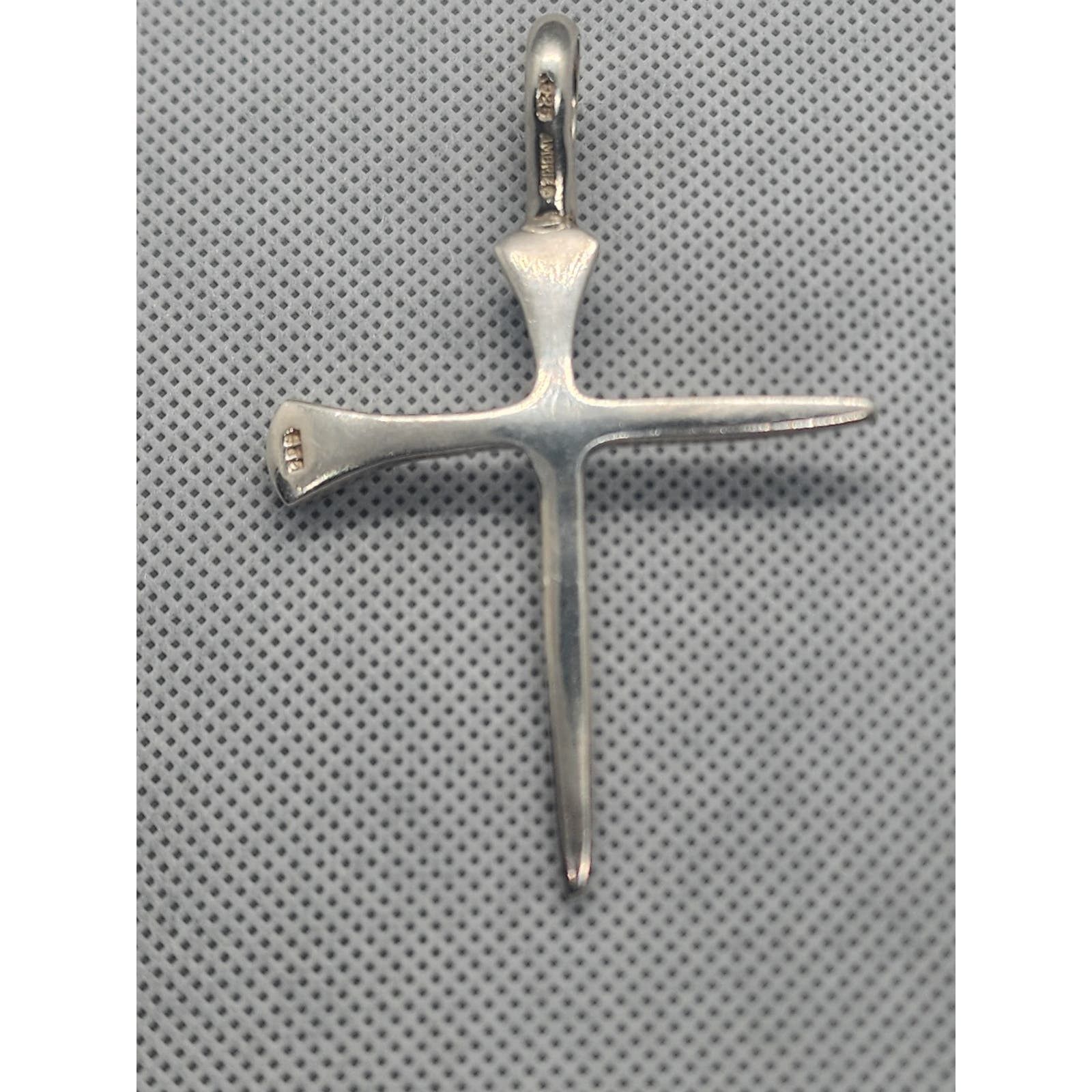 Ambriz Jewelry Spike Cross .925 Sterling silver Pendant - L