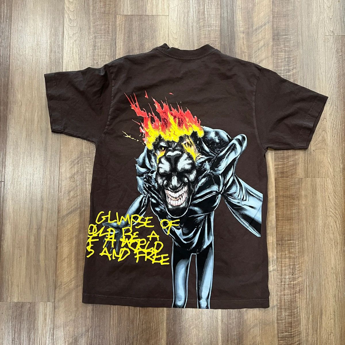Supreme Cactus Jack by Travis Scott Utopia Tee I 'Brown' Size US M / EU 48-50 / 2 - 2 Thumbnail