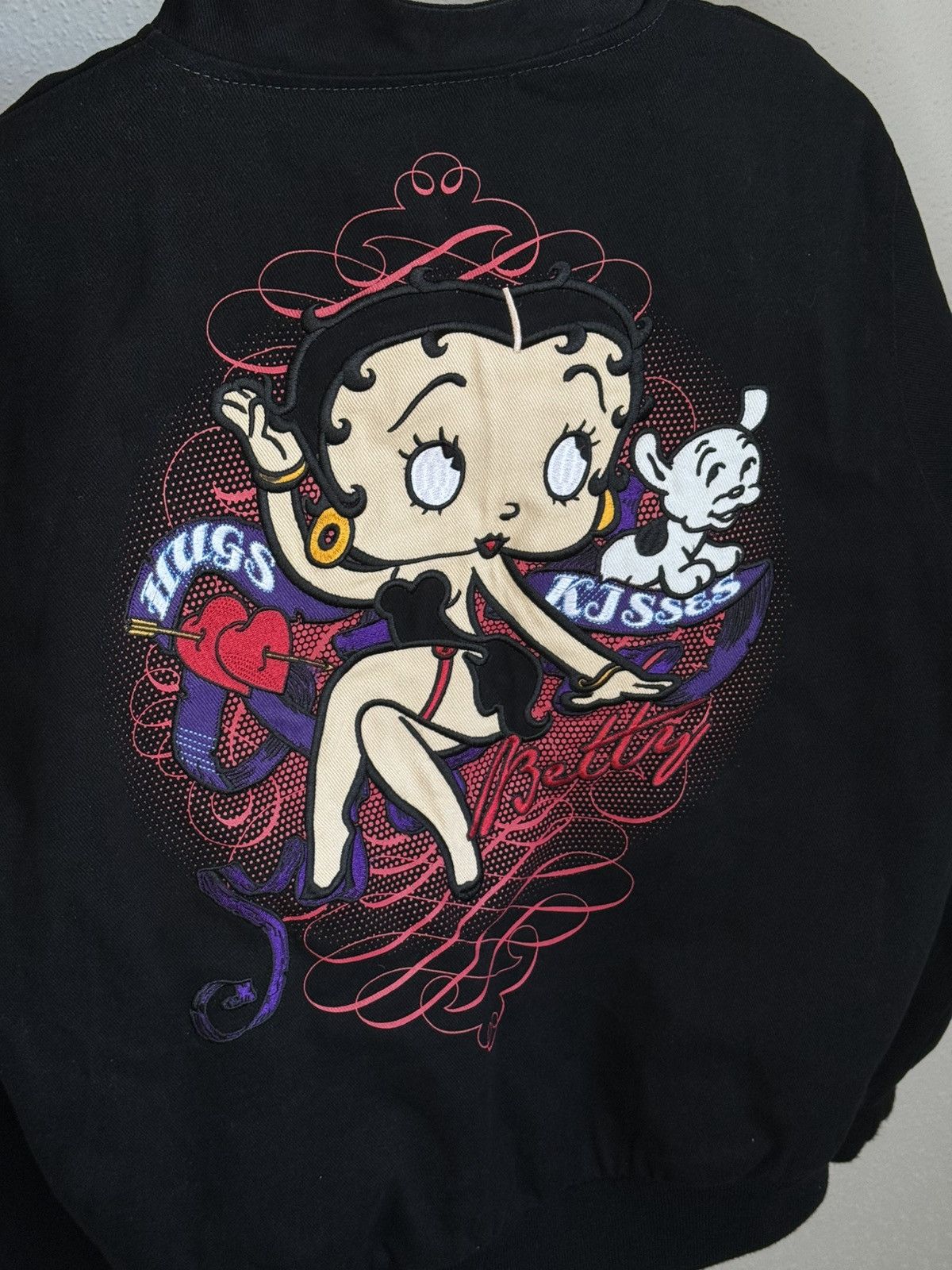 JH Design Betty Boop JH Design Hugs Kisses Embroidered Jacket 3XL Size XL / US 12-14 / IT 48-50 - 3 Thumbnail