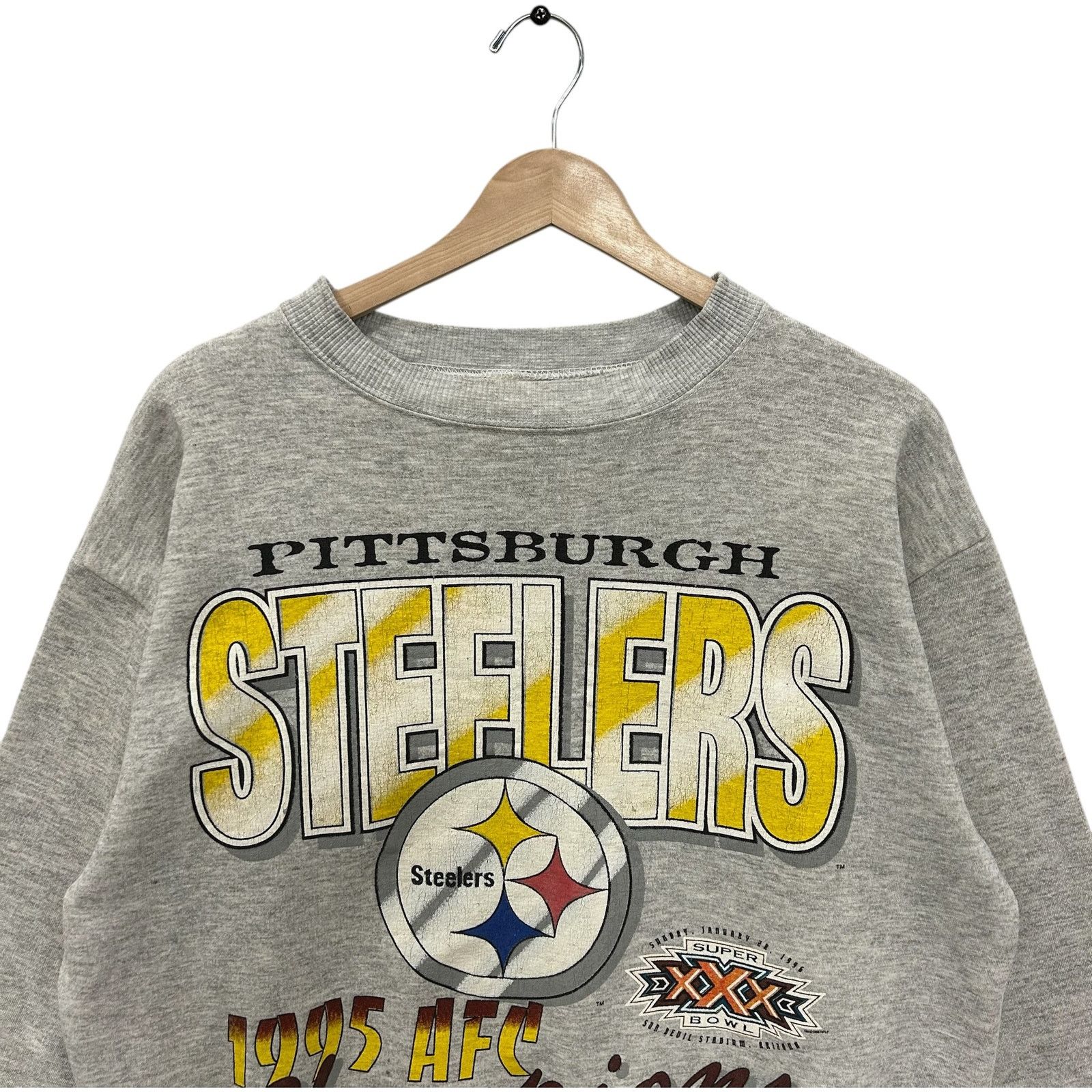 Vintage Vintage Pittsburgh Steelers AFC Champions NFL Crewneck '95 L Size US L / EU 52-54 / 3 - 2 Thumbnail
