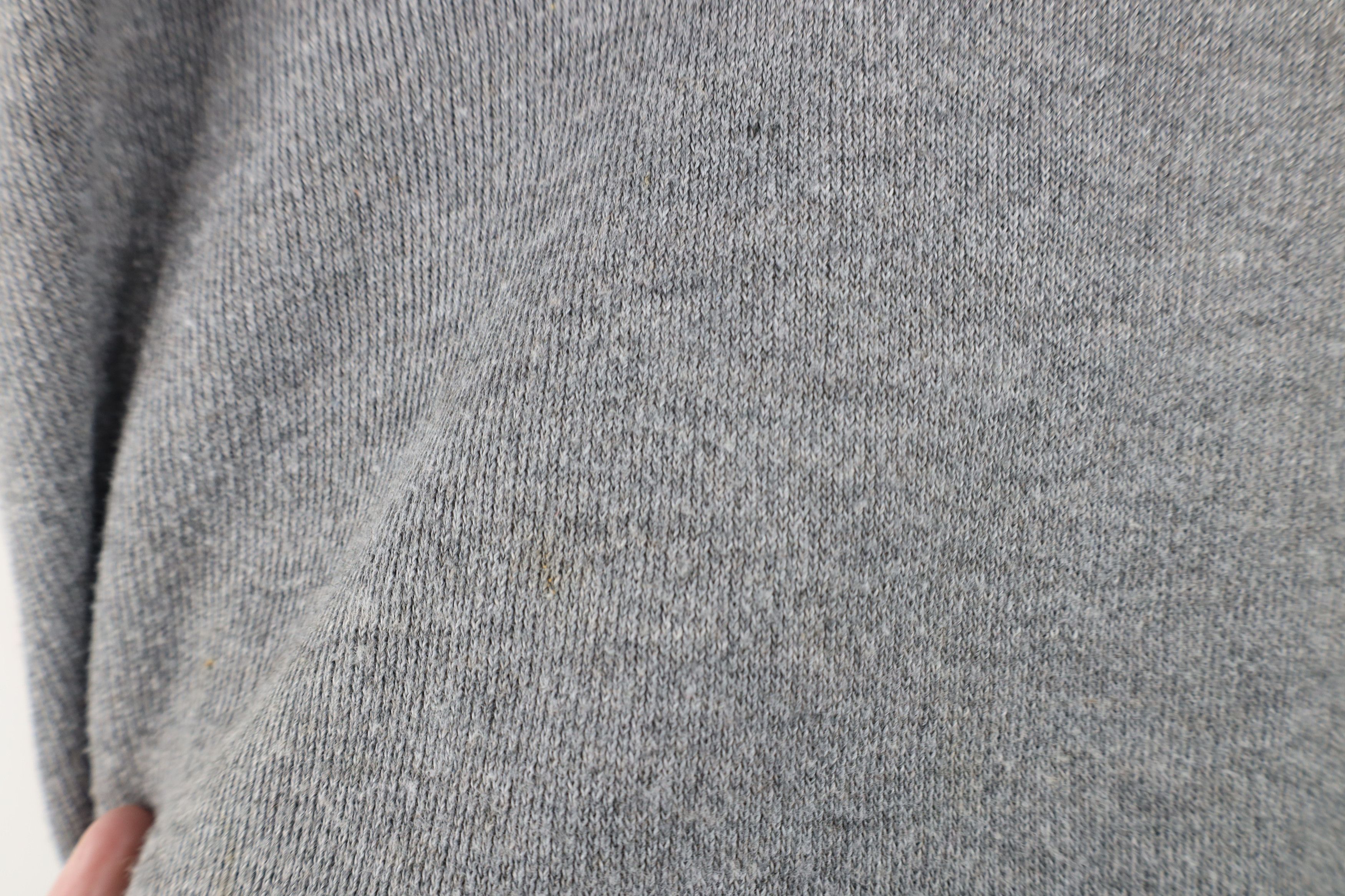 Vintage Vintage 70s Streetwear Knit V-Neck Sweater Heather Gray USA Size US XL / EU 56 / 4 - 7 Thumbnail